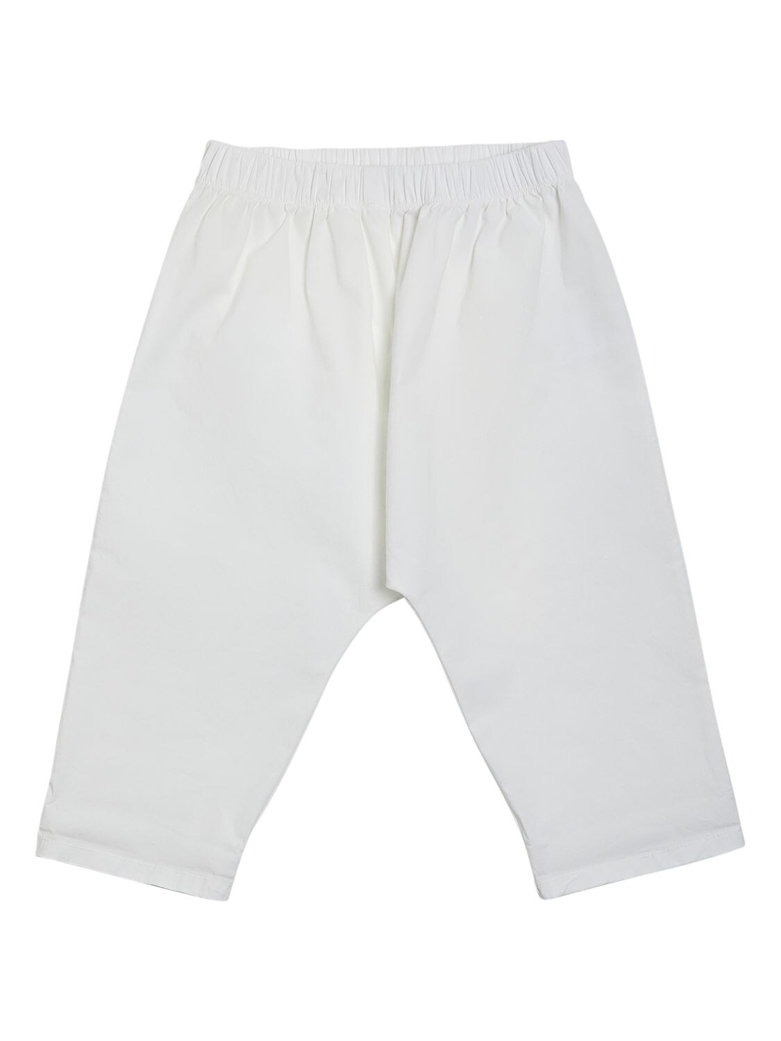 Shop Il Gufo Cotton Seersucker Shirt & Poplin Pants In White,blue