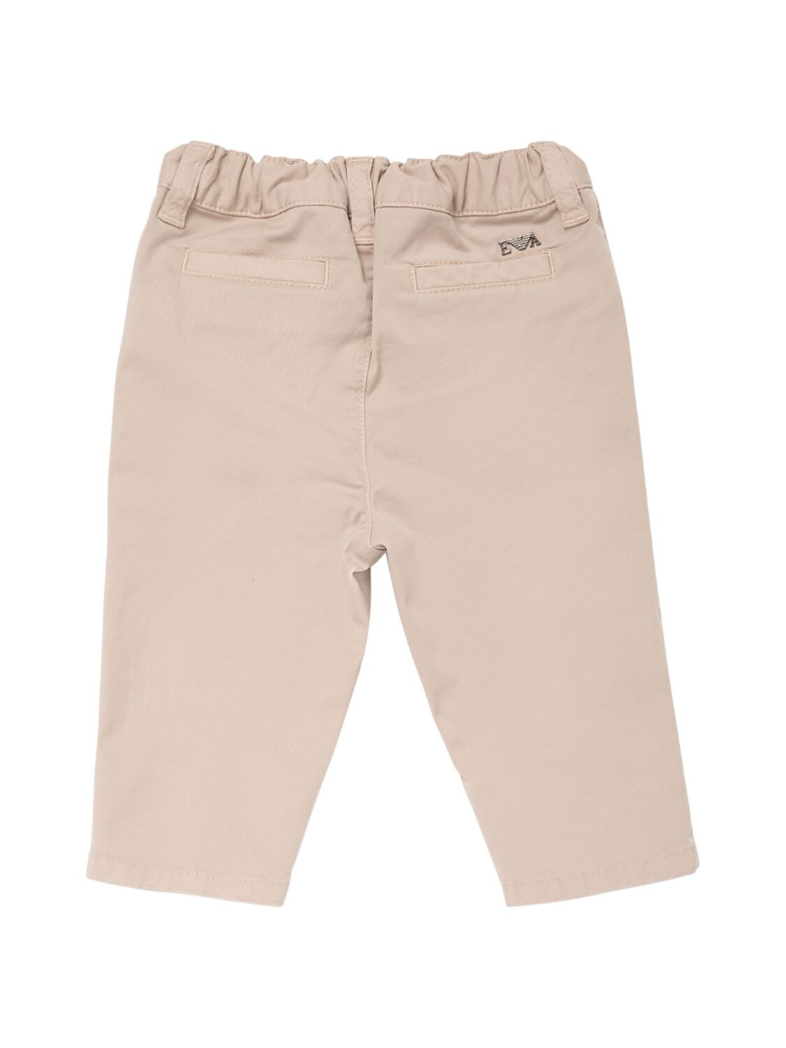 Shop Emporio Armani Cotton Gabardine Pants In Beige