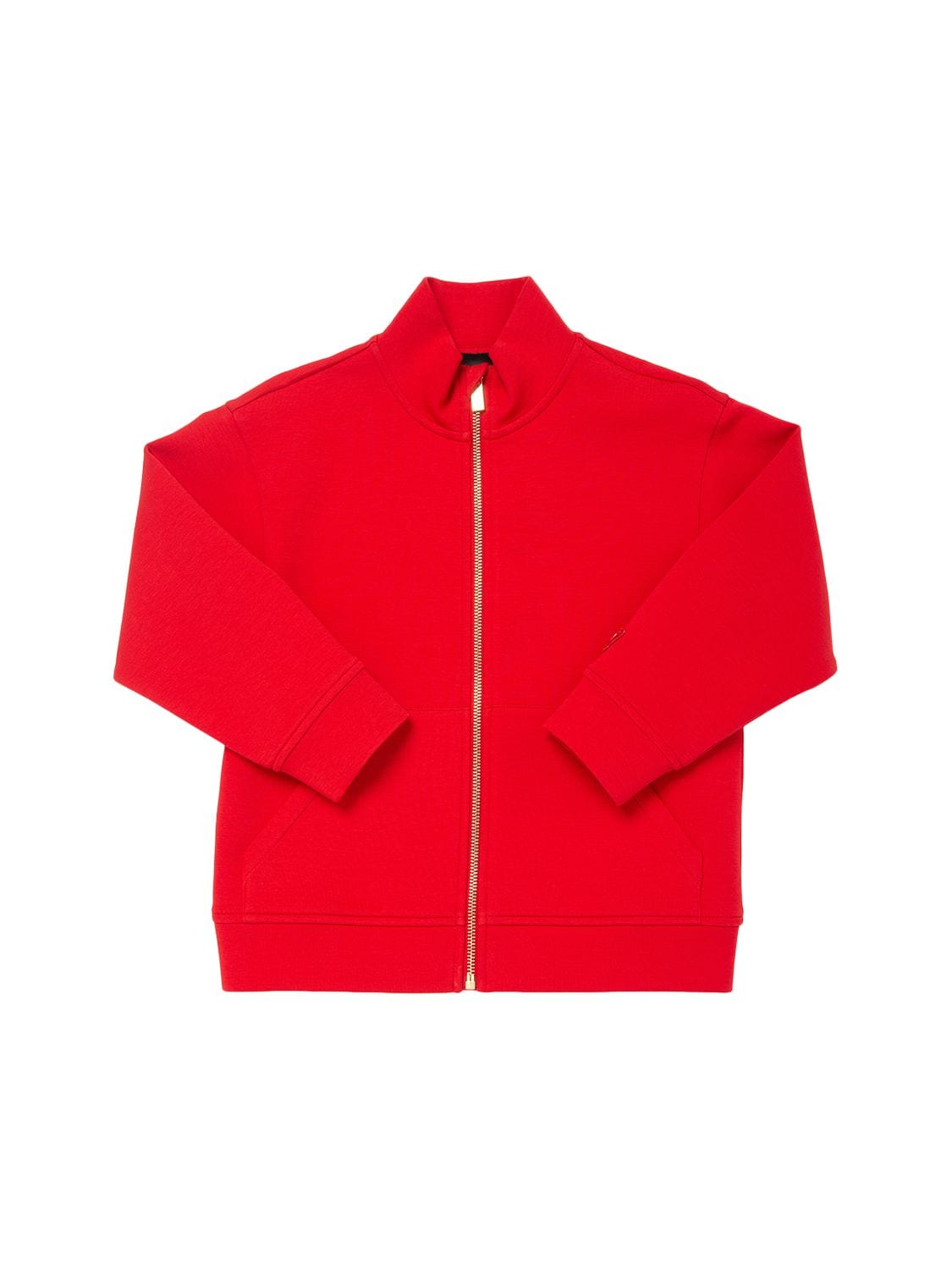 Emporio Armani Kids' Double Jersey Sweatshirt In Red