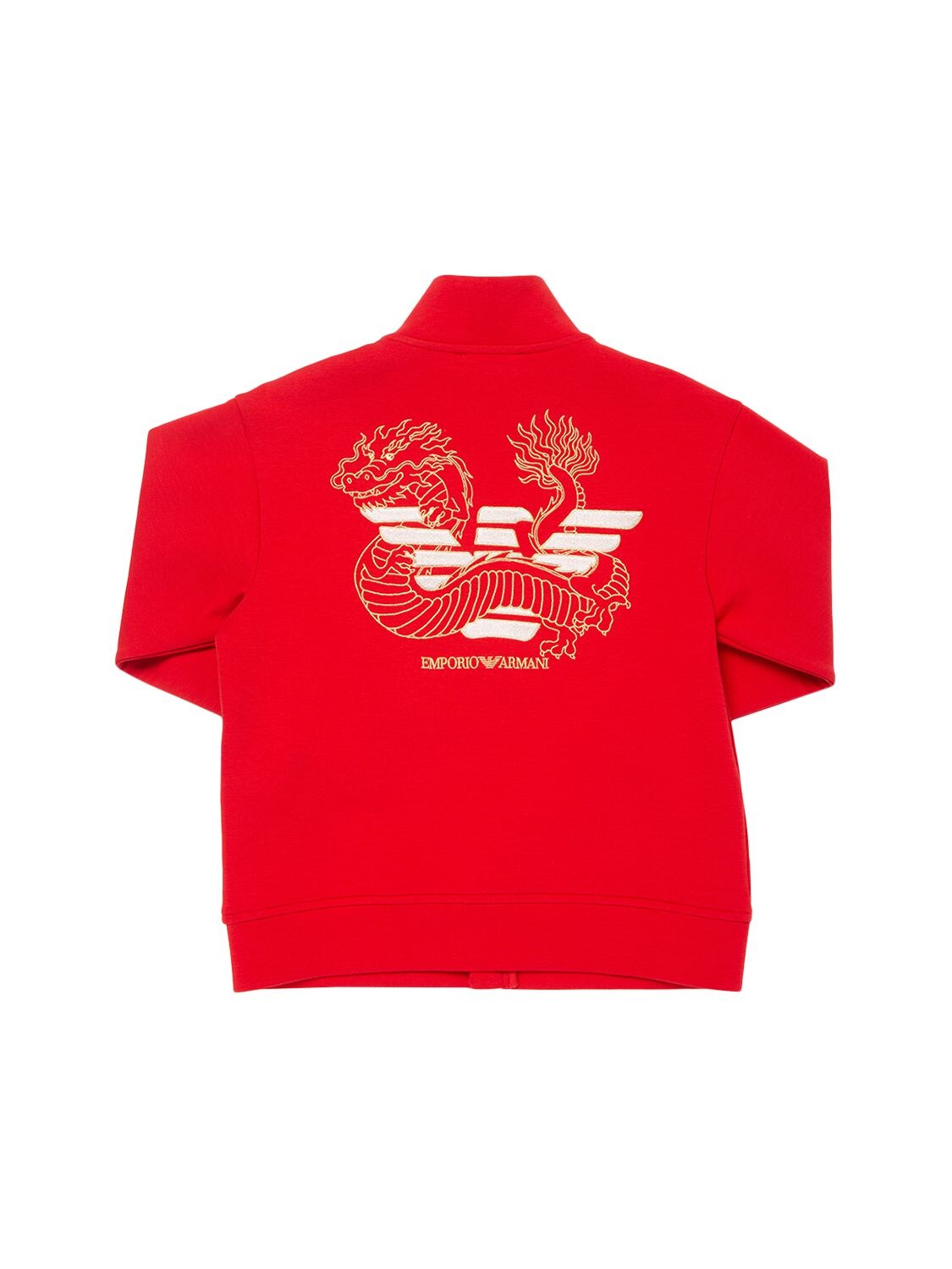 Shop Emporio Armani Double Jersey Sweatshirt In Red