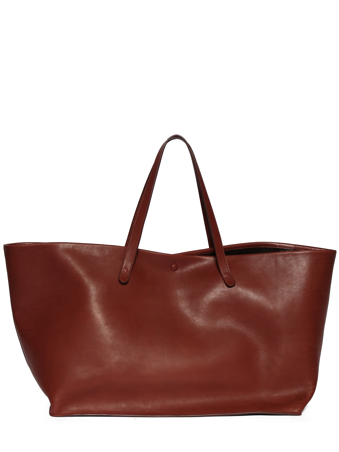The Row Xl Idaho Leather Tote Bag In Cognac Shg