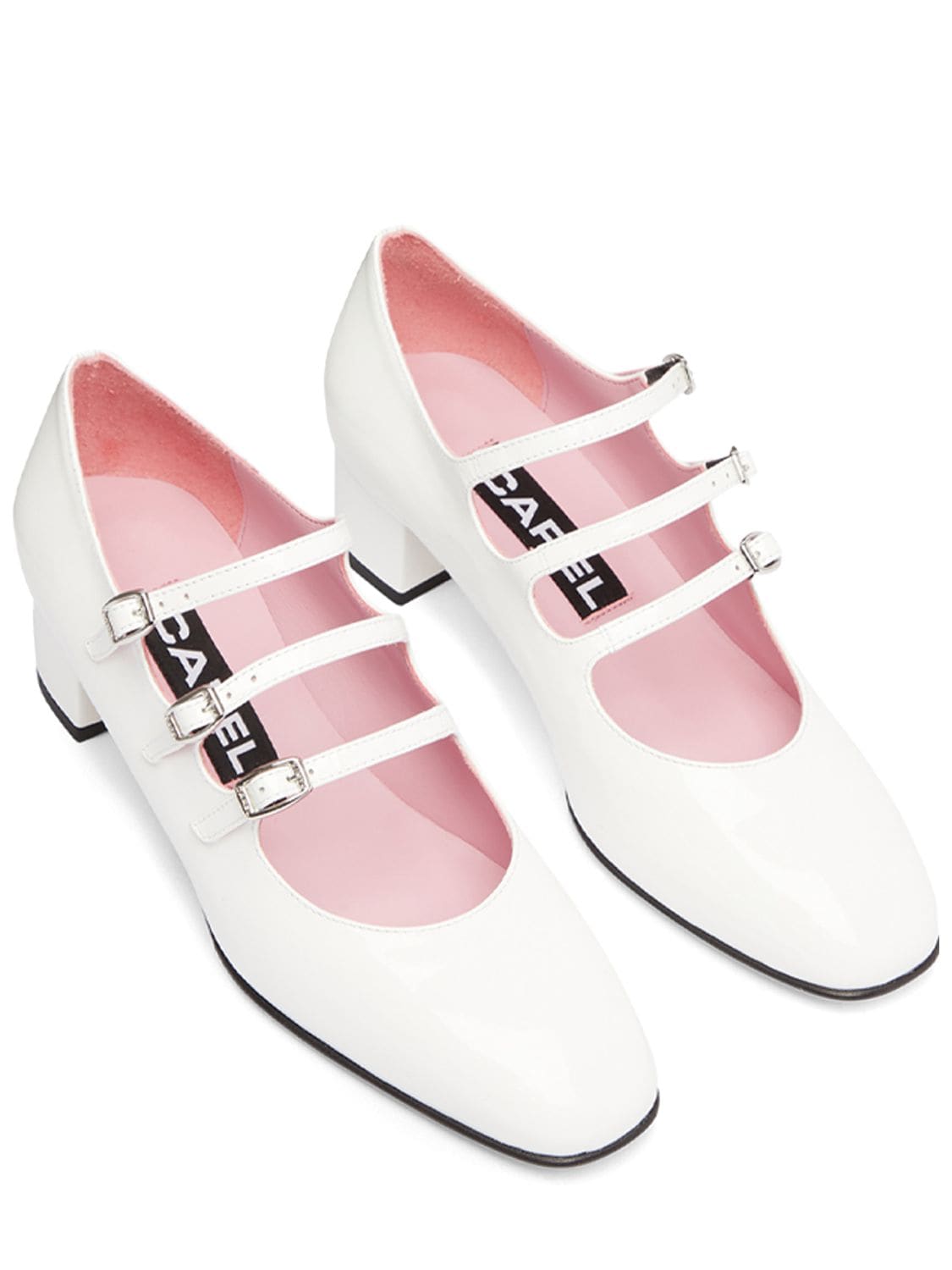 Shop Carel 20mm Ariana Patent Leather Pumps In White