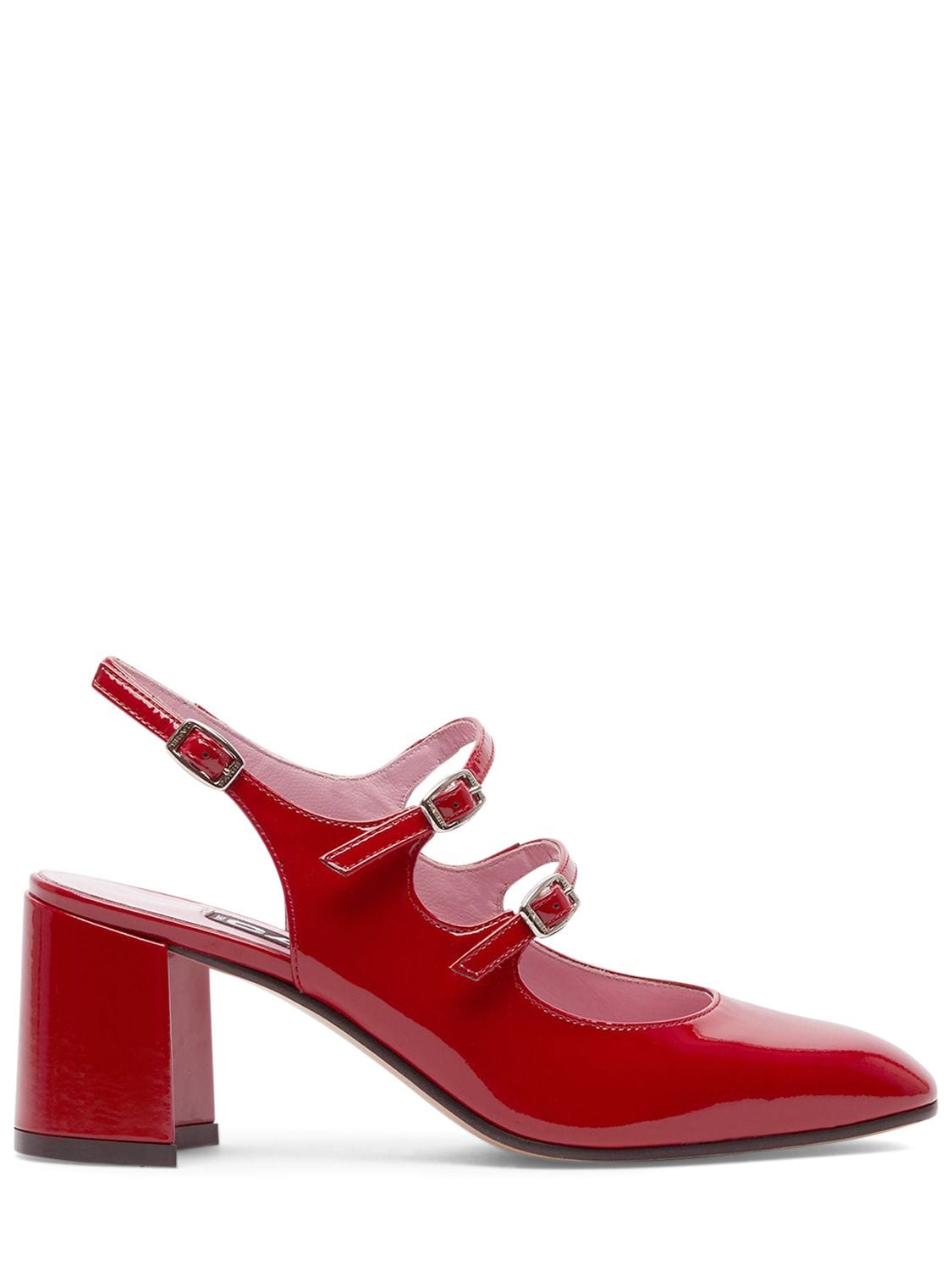 Shop Carel 60mm Banana Patent Leather Slingbacks In Red