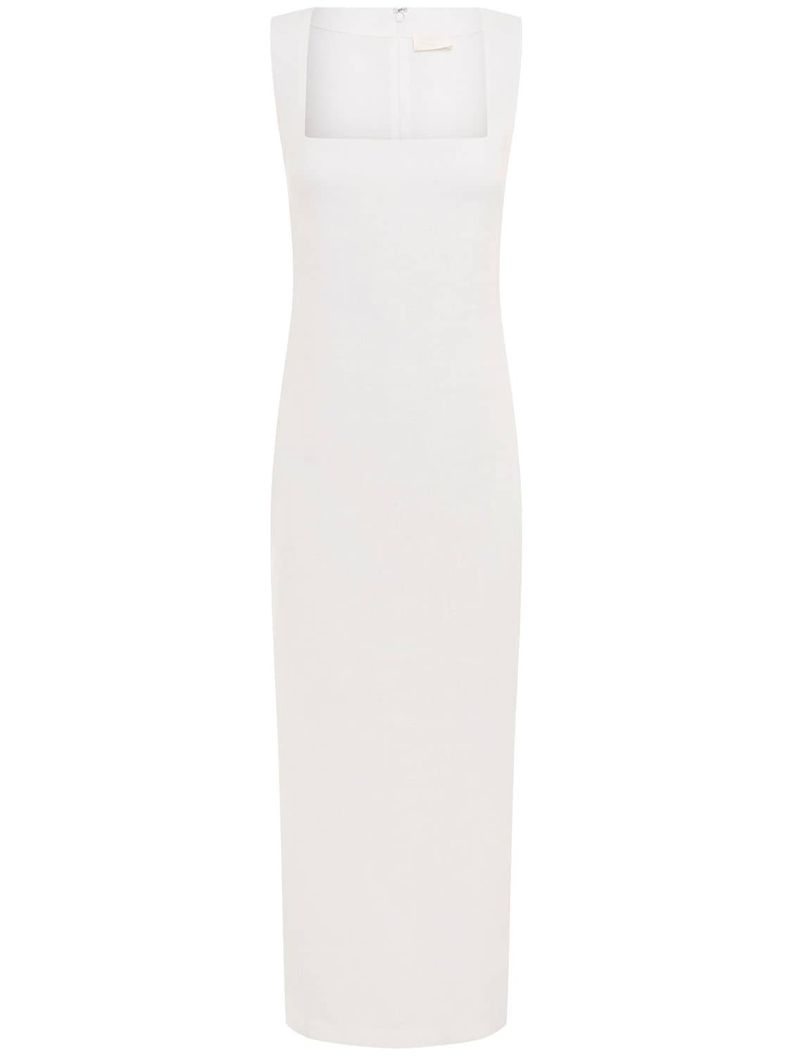 Shop Posse Alice Linen Midi Dress In White