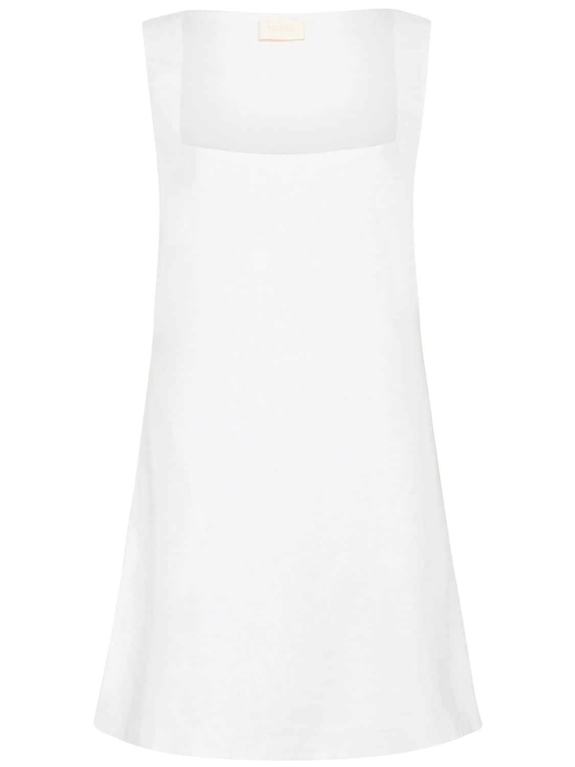 Shop Posse Alice Linen Mini Dress In White