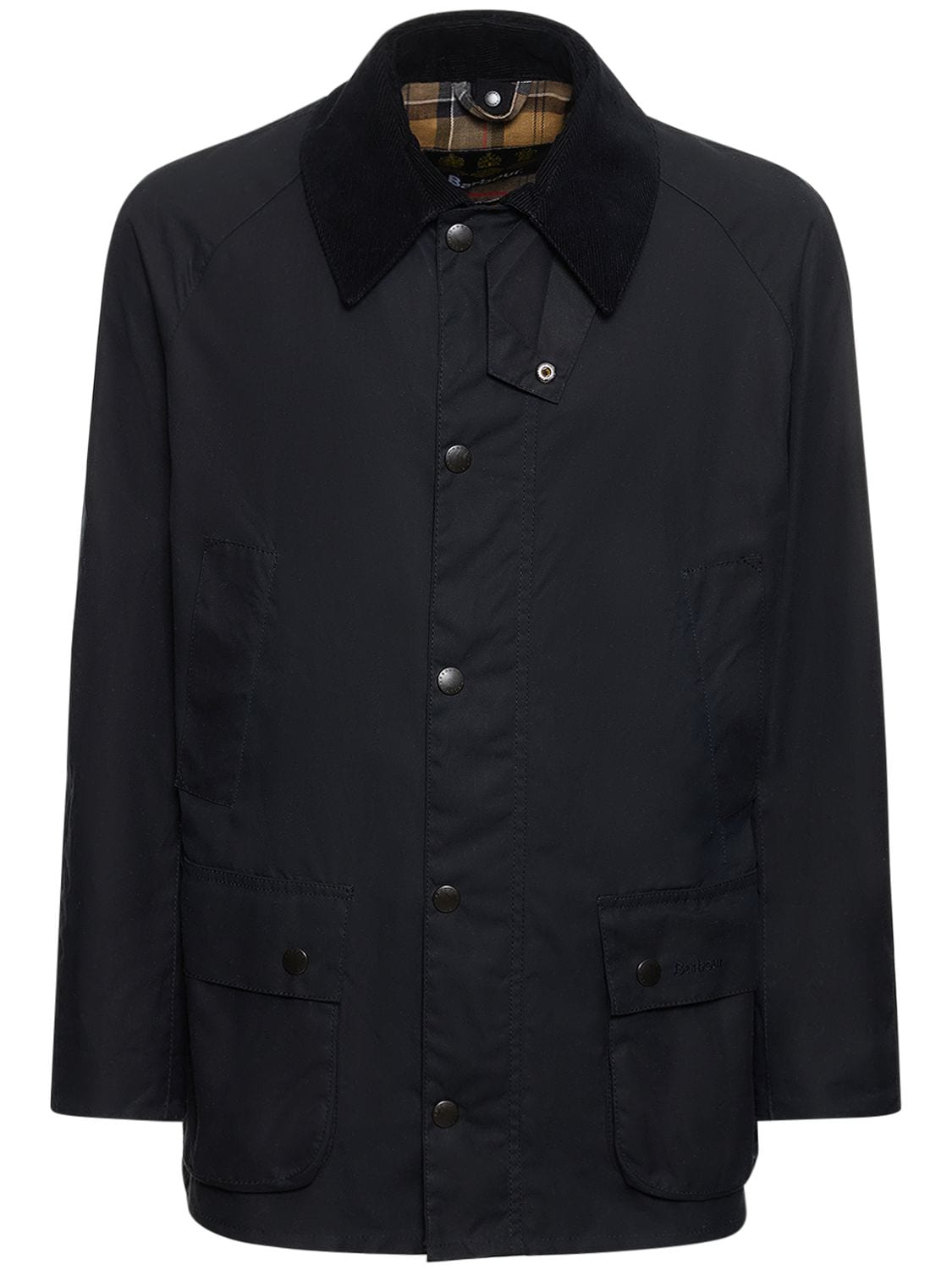Barbour Ashby Waxed Cotton Jacket In Dunkelblau