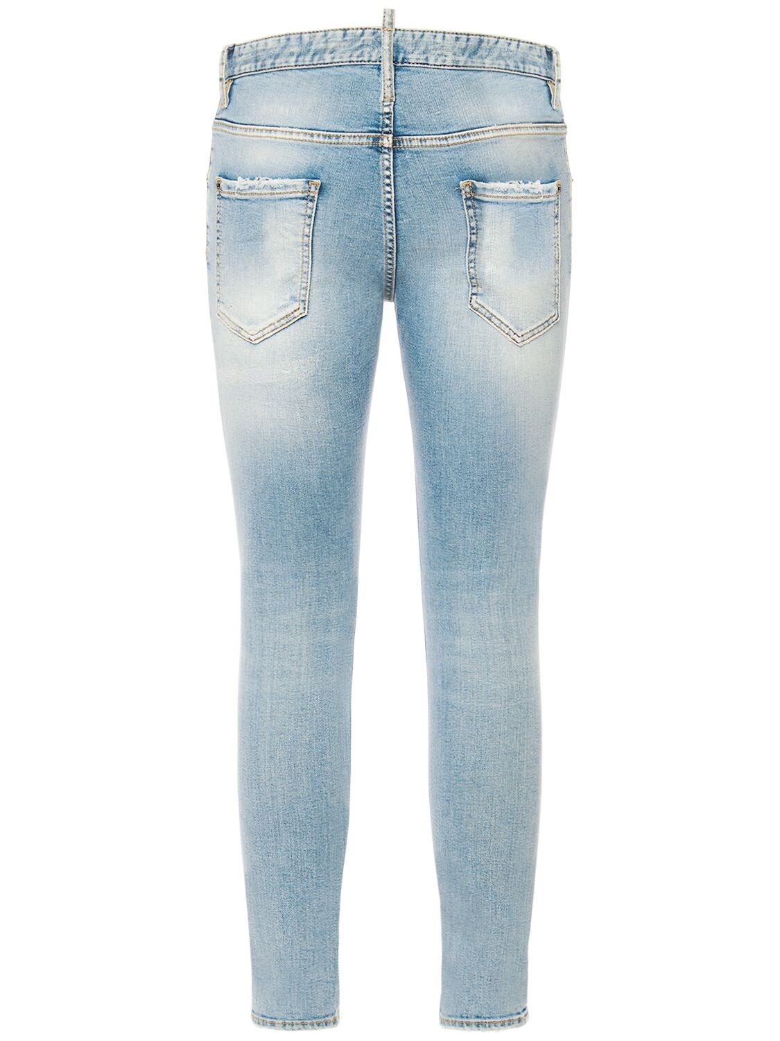 Shop Dsquared2 Super Twinky Stretch Cotton Denim Jeans In Blue