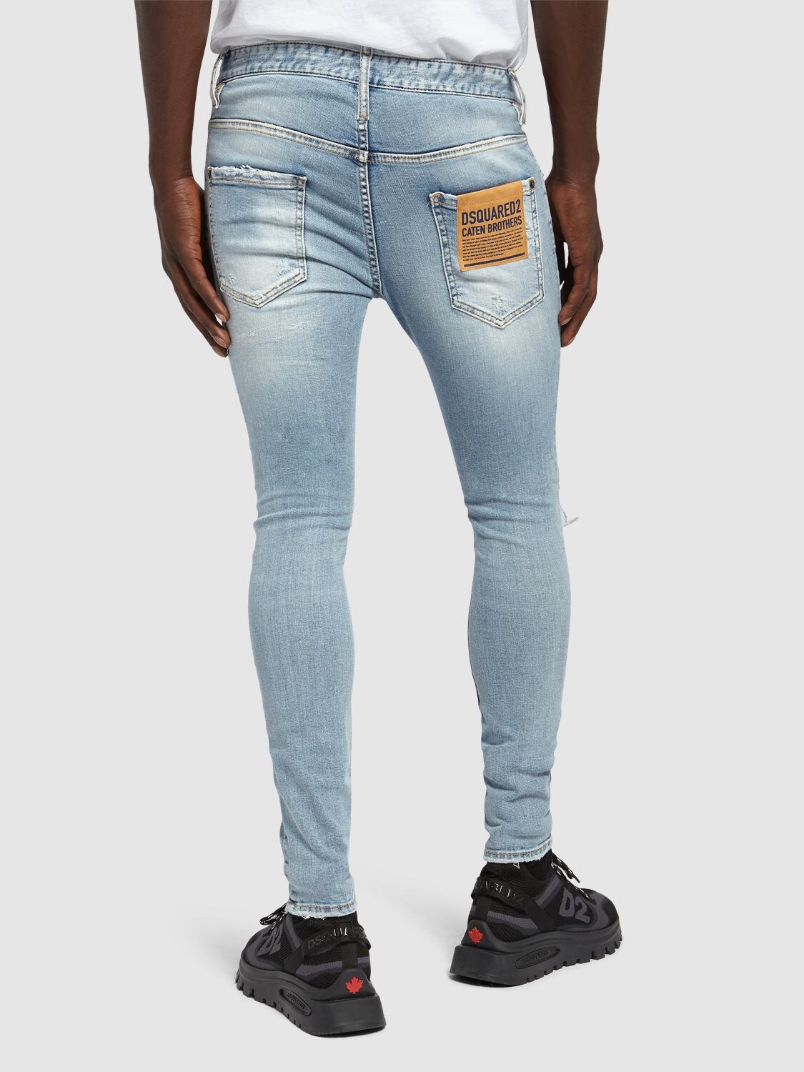 Shop Dsquared2 Super Twinky Stretch Cotton Denim Jeans In Blue