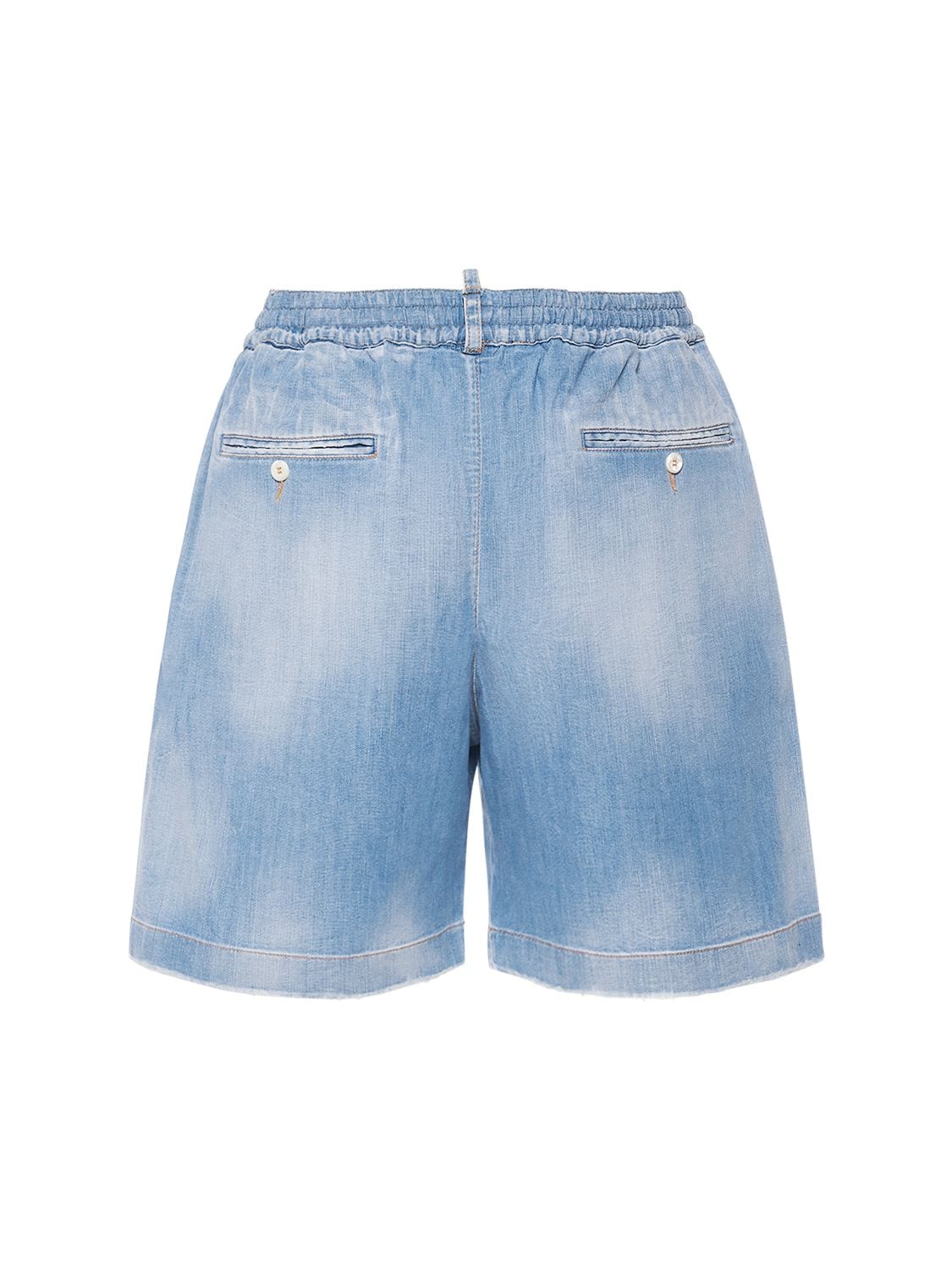 Shop Dsquared2 Boxer Fit Stretch Cotton Denim Shorts In Blue