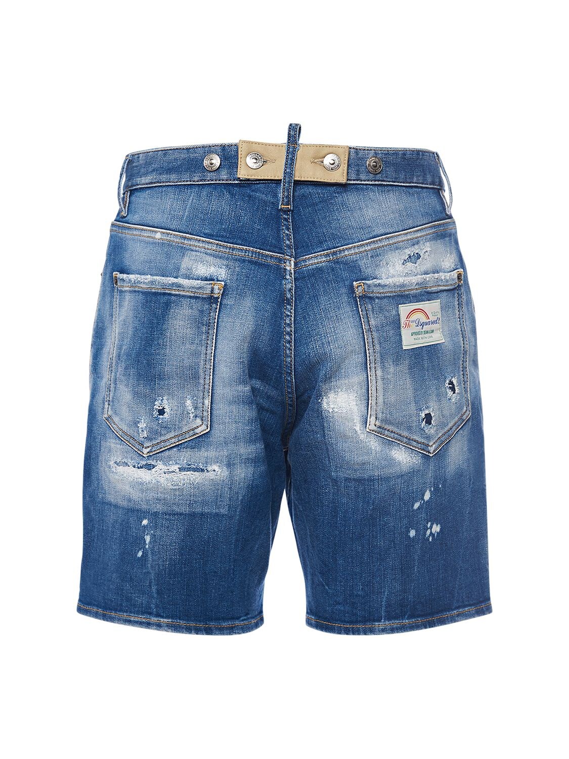 Shop Dsquared2 Marine Fit Stretch Cotton Shorts In Blue