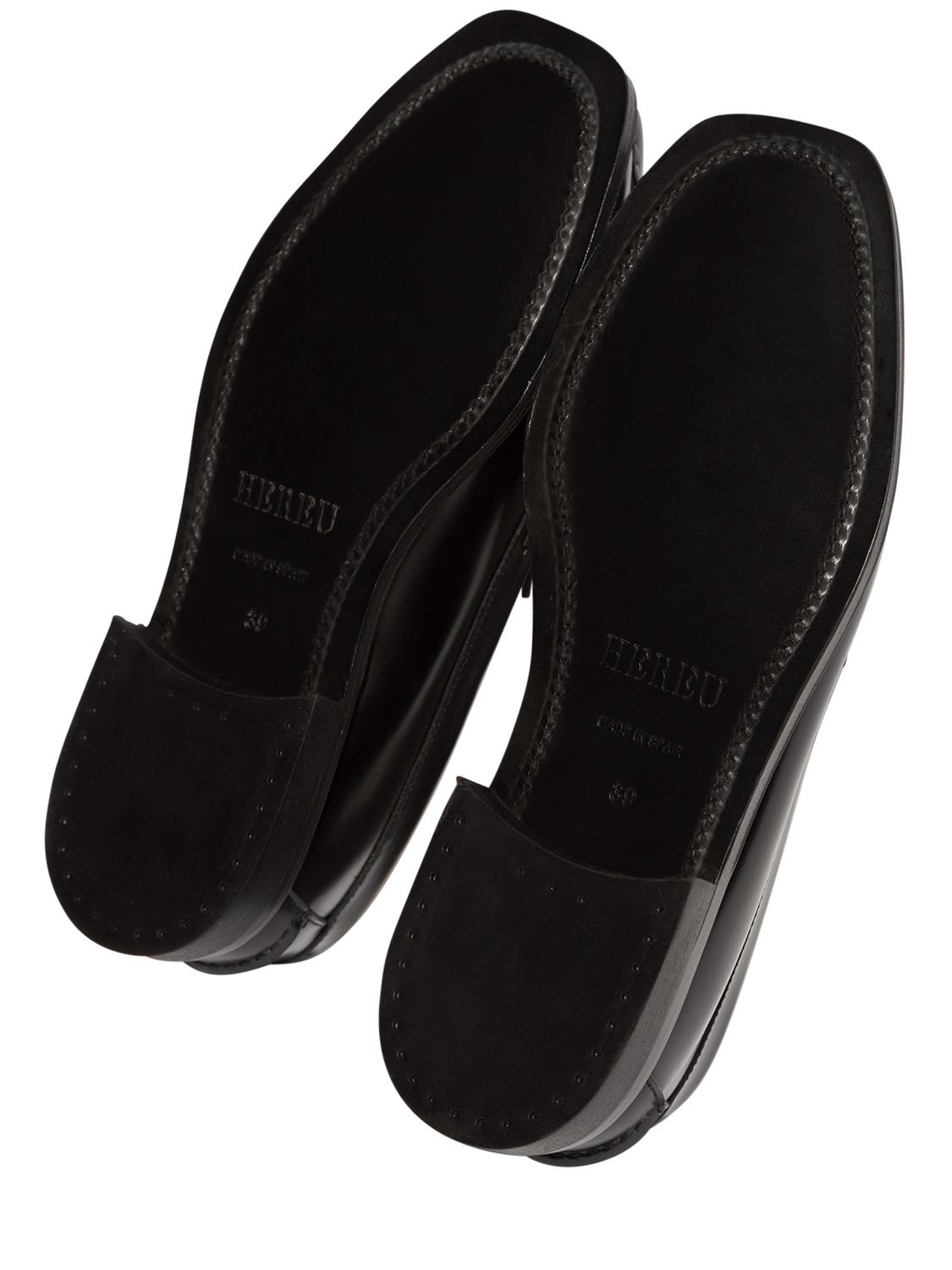 Shop Hereu 20mm Nombela Leather Loafers In Black