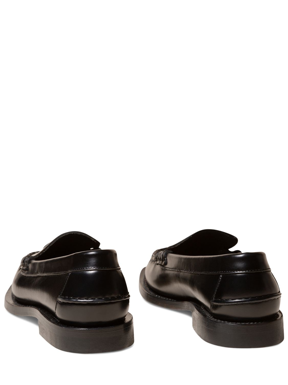 Shop Hereu 20mm Sineu Leather Loafers In Black
