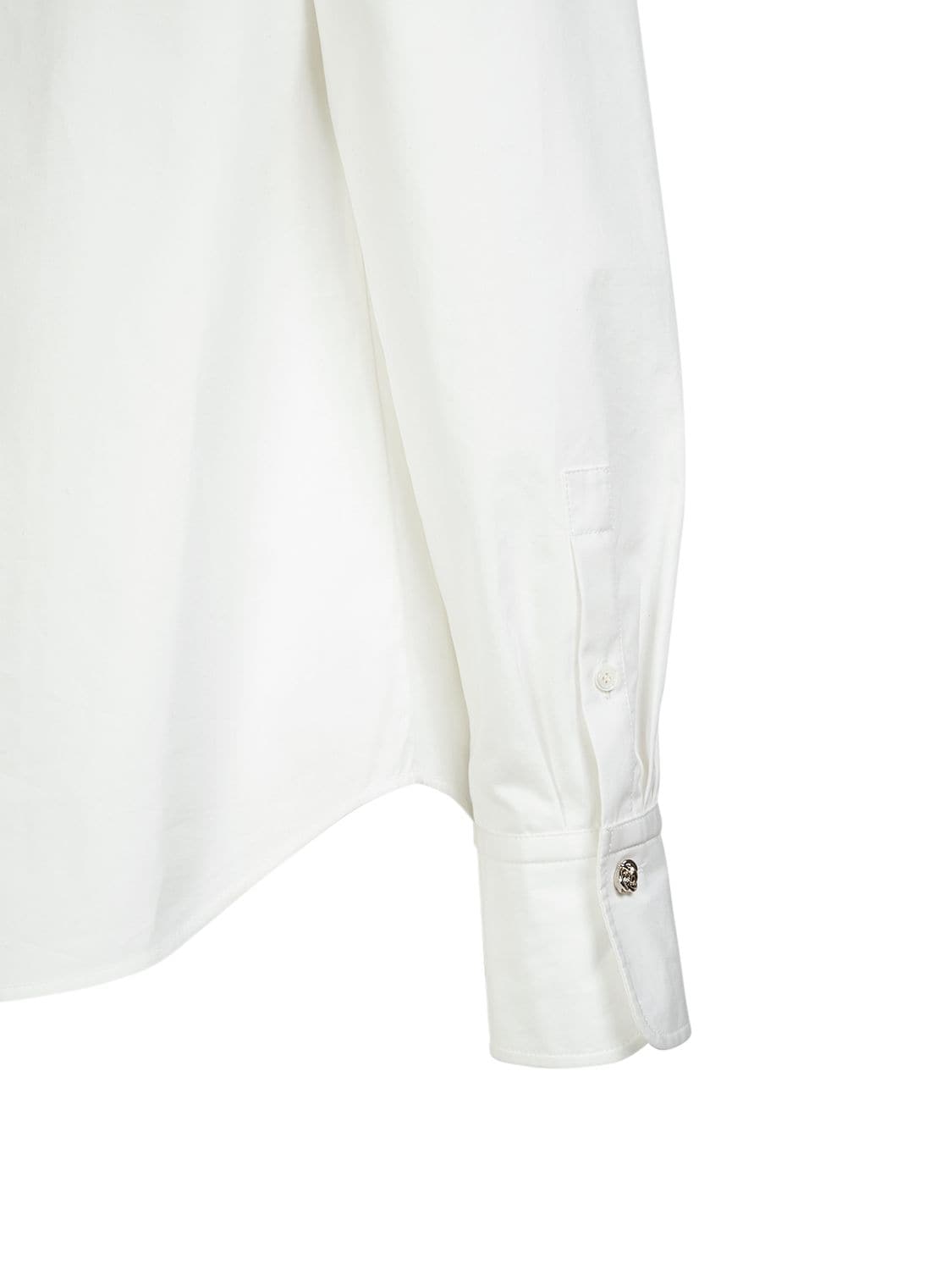 Shop Chloé Embellished Cotton Poplin Shirt In White