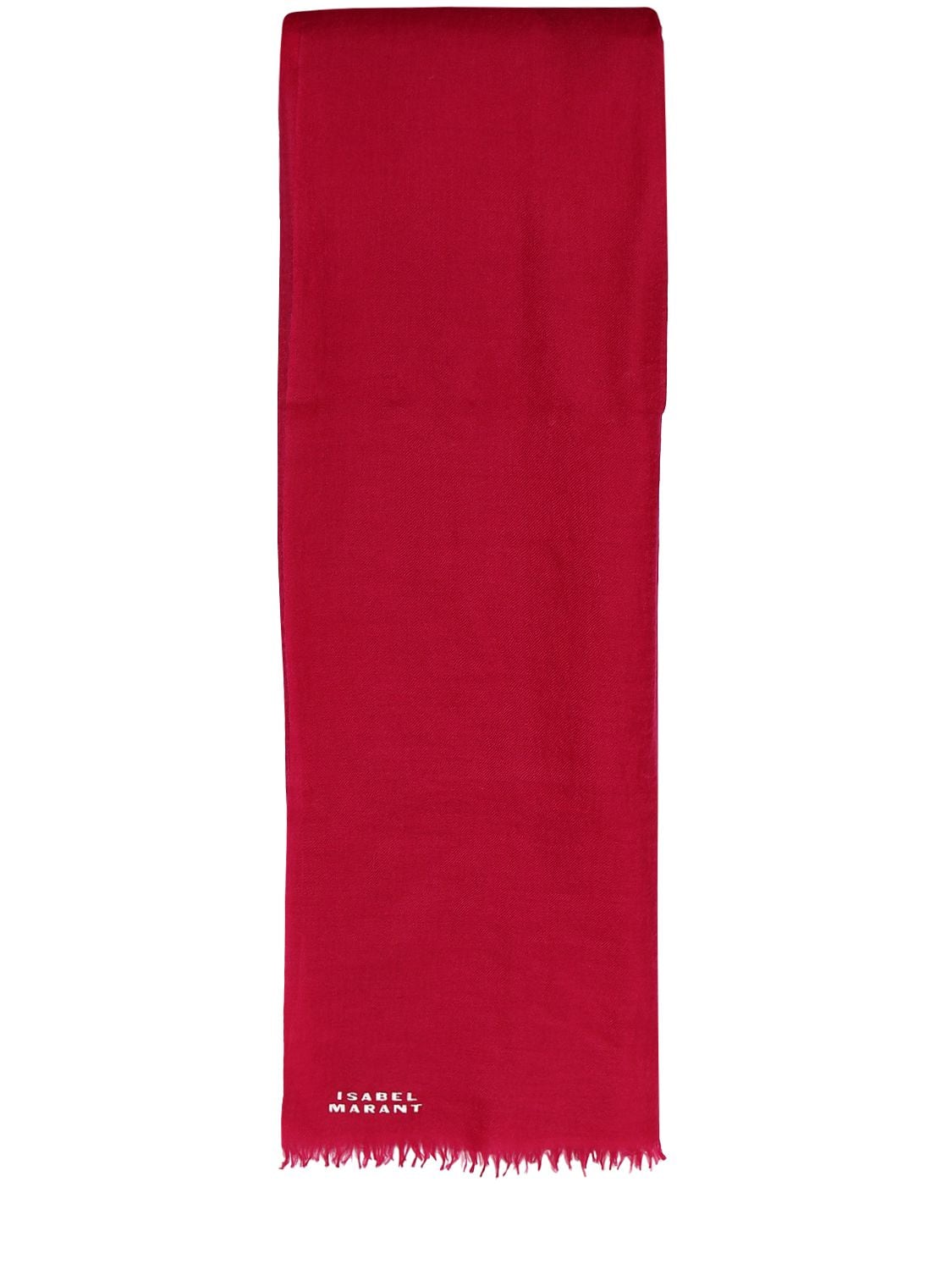 Isabel Marant Alette Cashmere Scarf In Raspberry