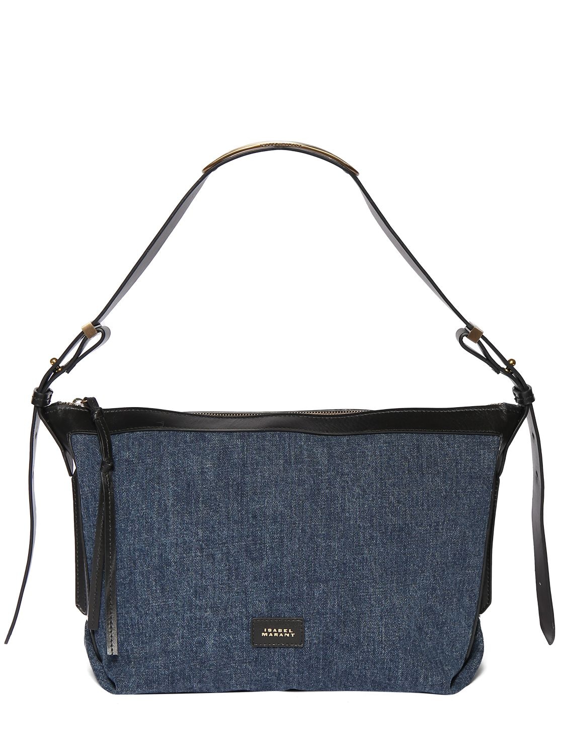 Isabel Marant Leyden Cotton Shoulder Bag In Dark Blue