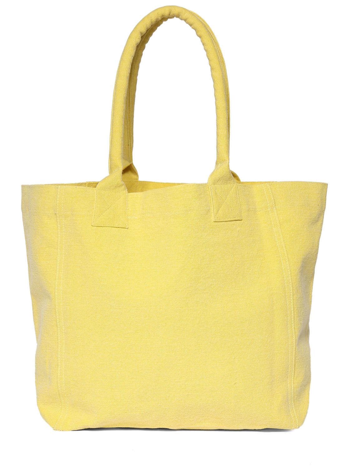 Shop Isabel Marant Small Yenky Canvas Tote Bag In Sunlight