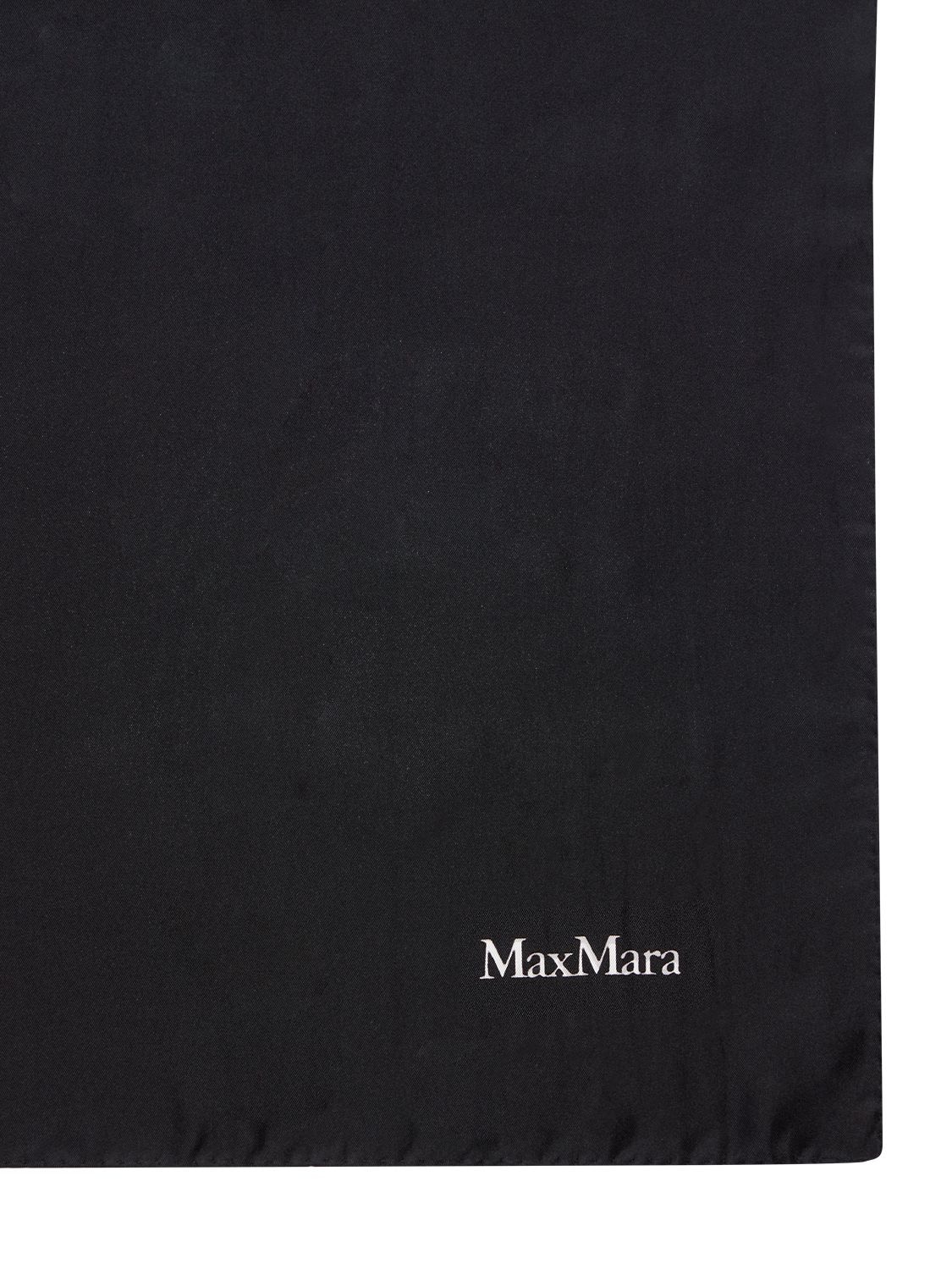 Shop Max Mara Carre90 Silk Foulard In Maxmaragram