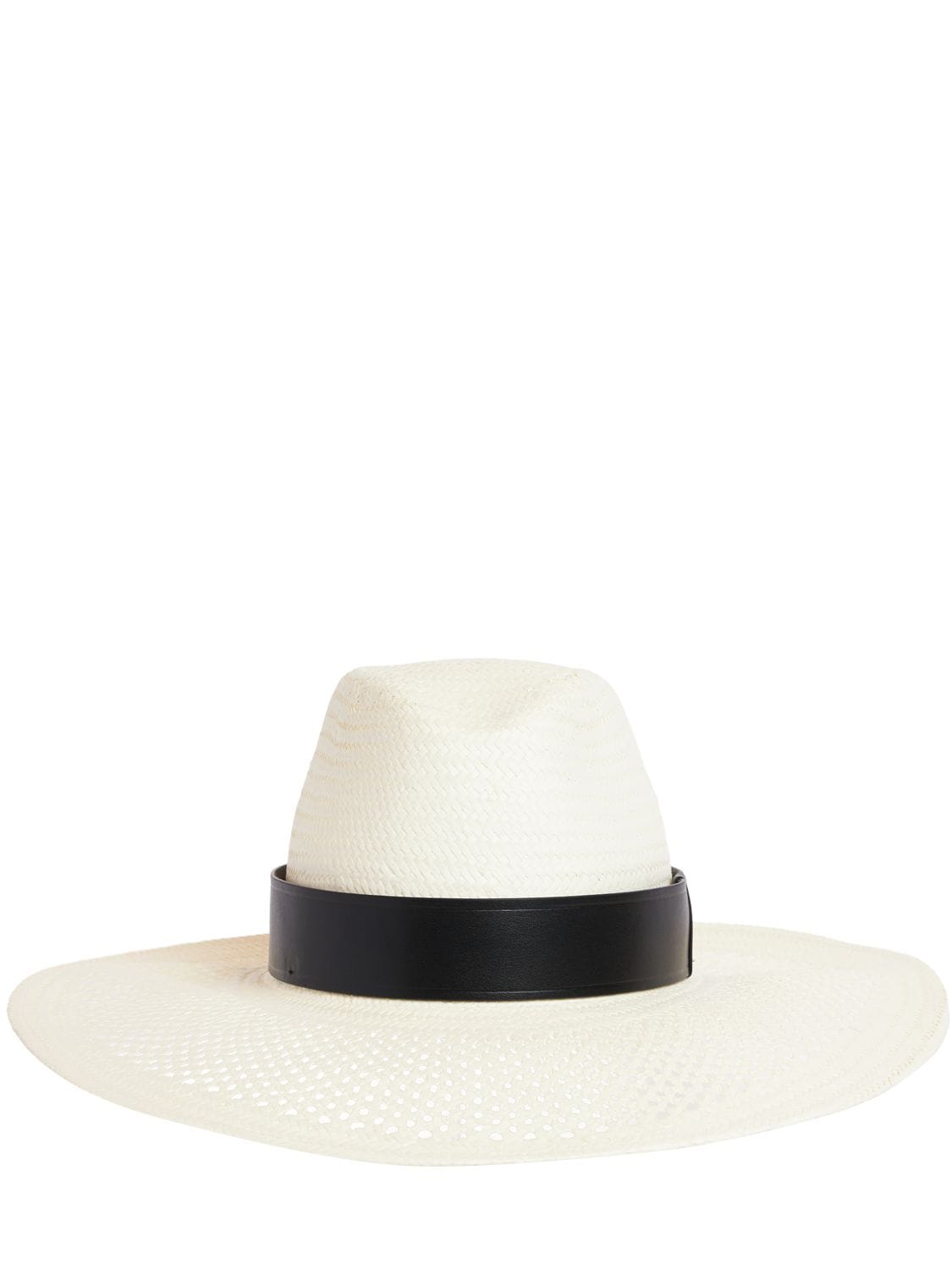 Shop Max Mara Sidney Straw Brimmed Hat In White