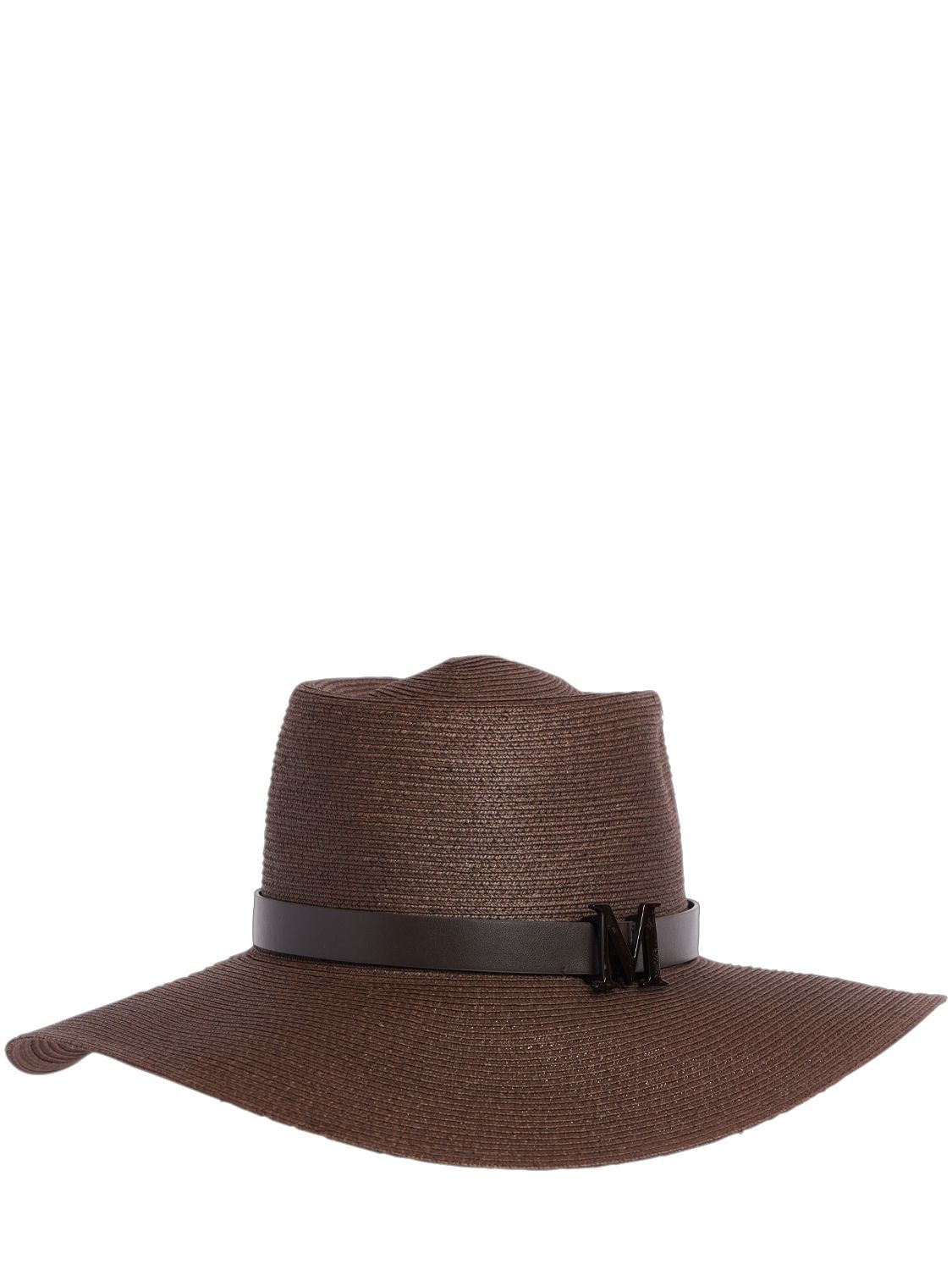 Shop Max Mara Musette Straw Brimmed Hat In Testa Moro