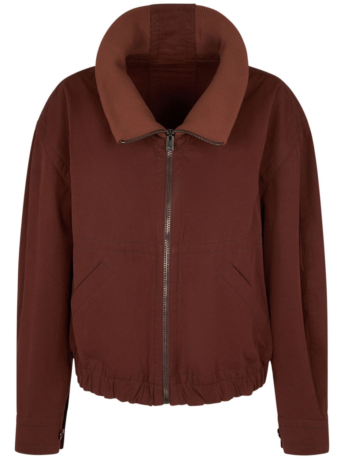 Shop Lemaire Double Layer Cotton Casual Jacket In Brown