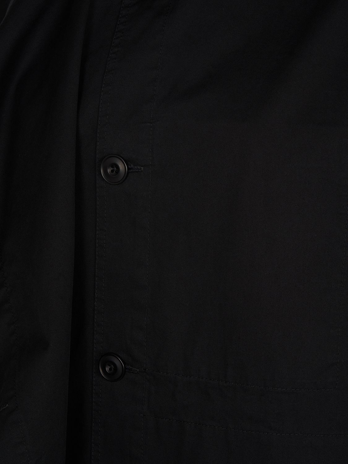 Shop Lemaire Asymmetrical Cotton Jacket In Black