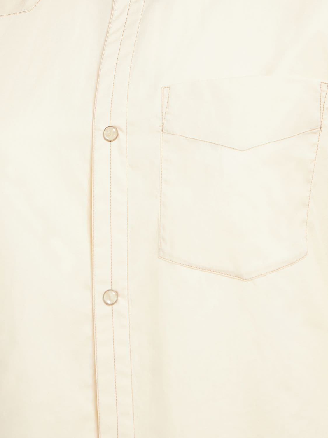 Shop Lemaire Western Cotton Fitted Shirt In White