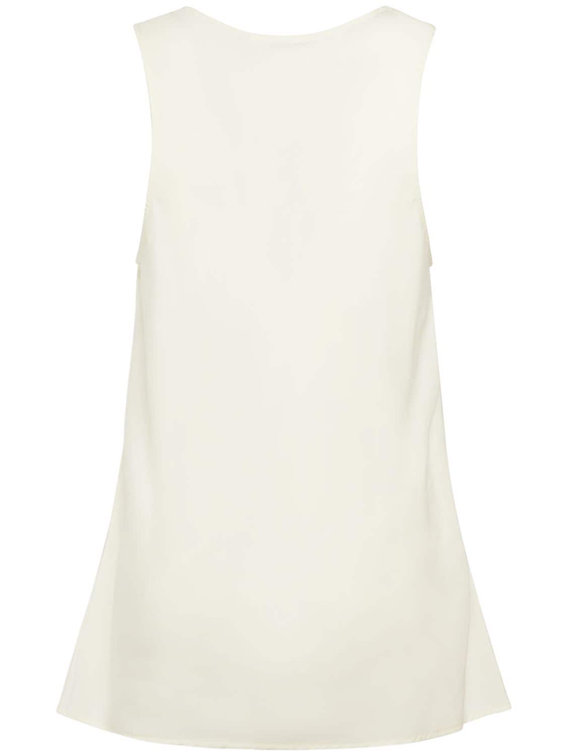 Shop Lemaire Flared Tank Top In White