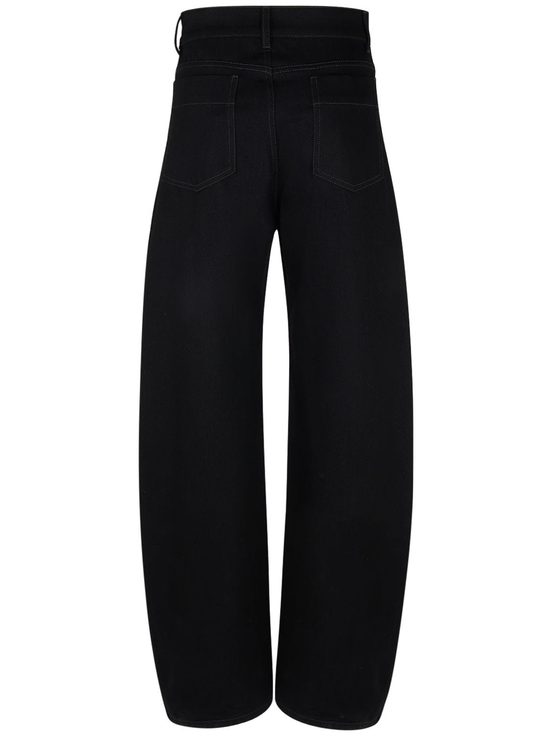 Shop Lemaire High Waist Curved Jeans In Black