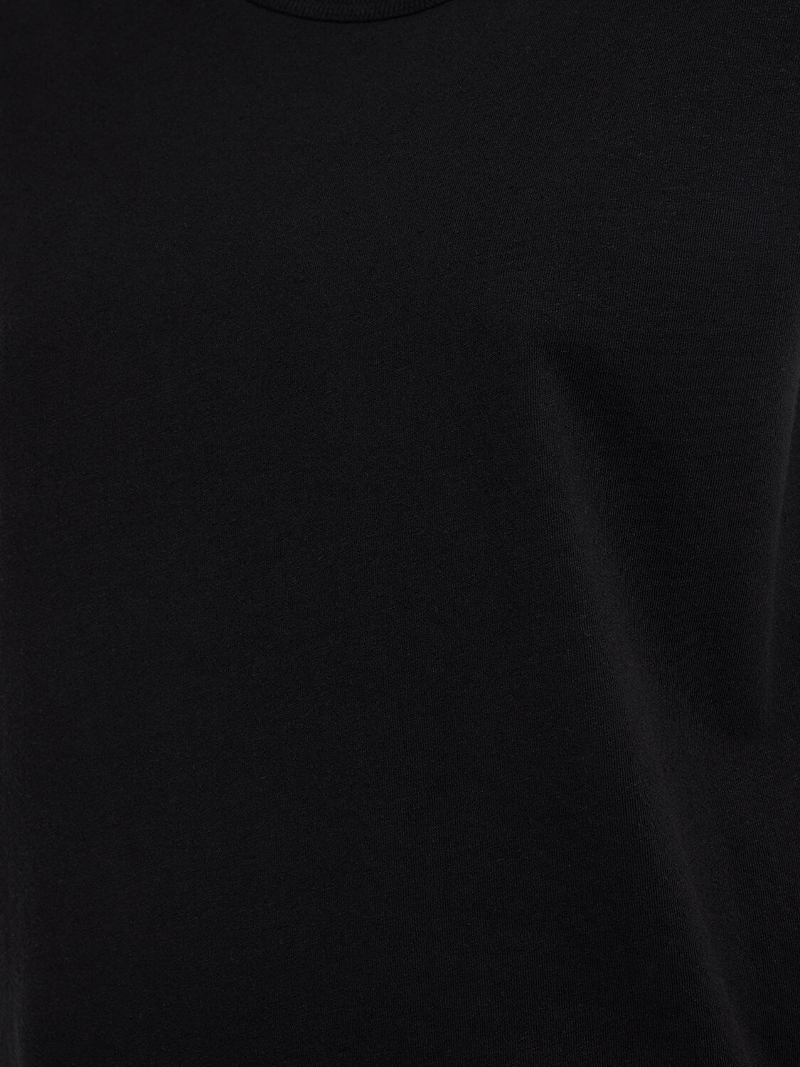 Shop Lemaire Cap Sleeve Linen Blend T-shirt In Black
