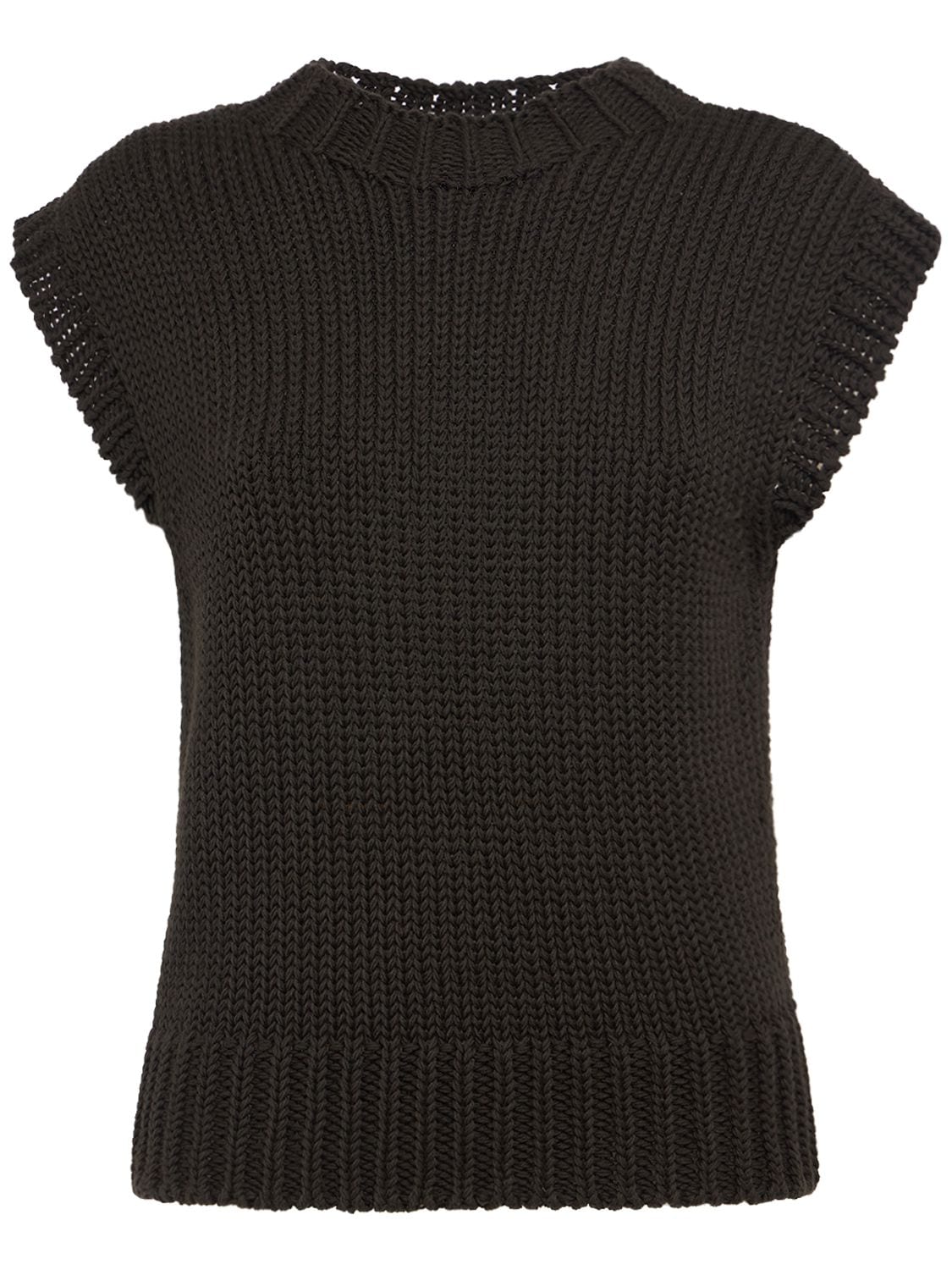 Image of Chunky Cotton Sleeveless Sweater