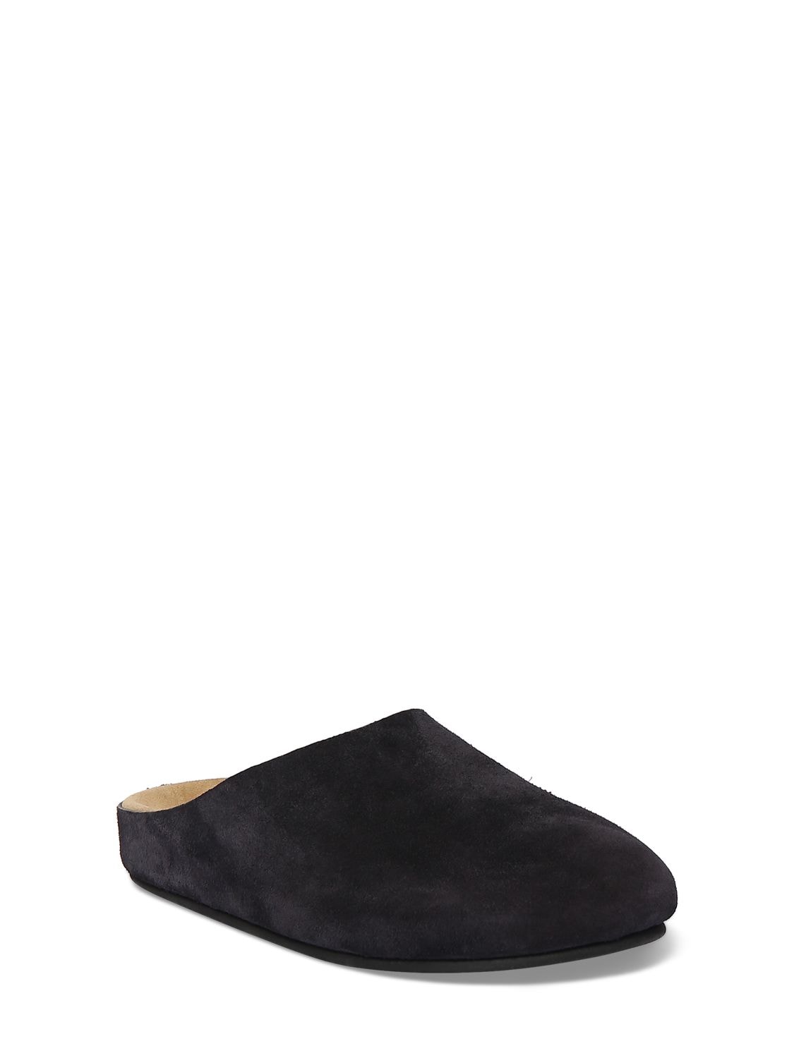 Shop The Row Hugo Suede Mules In Navy