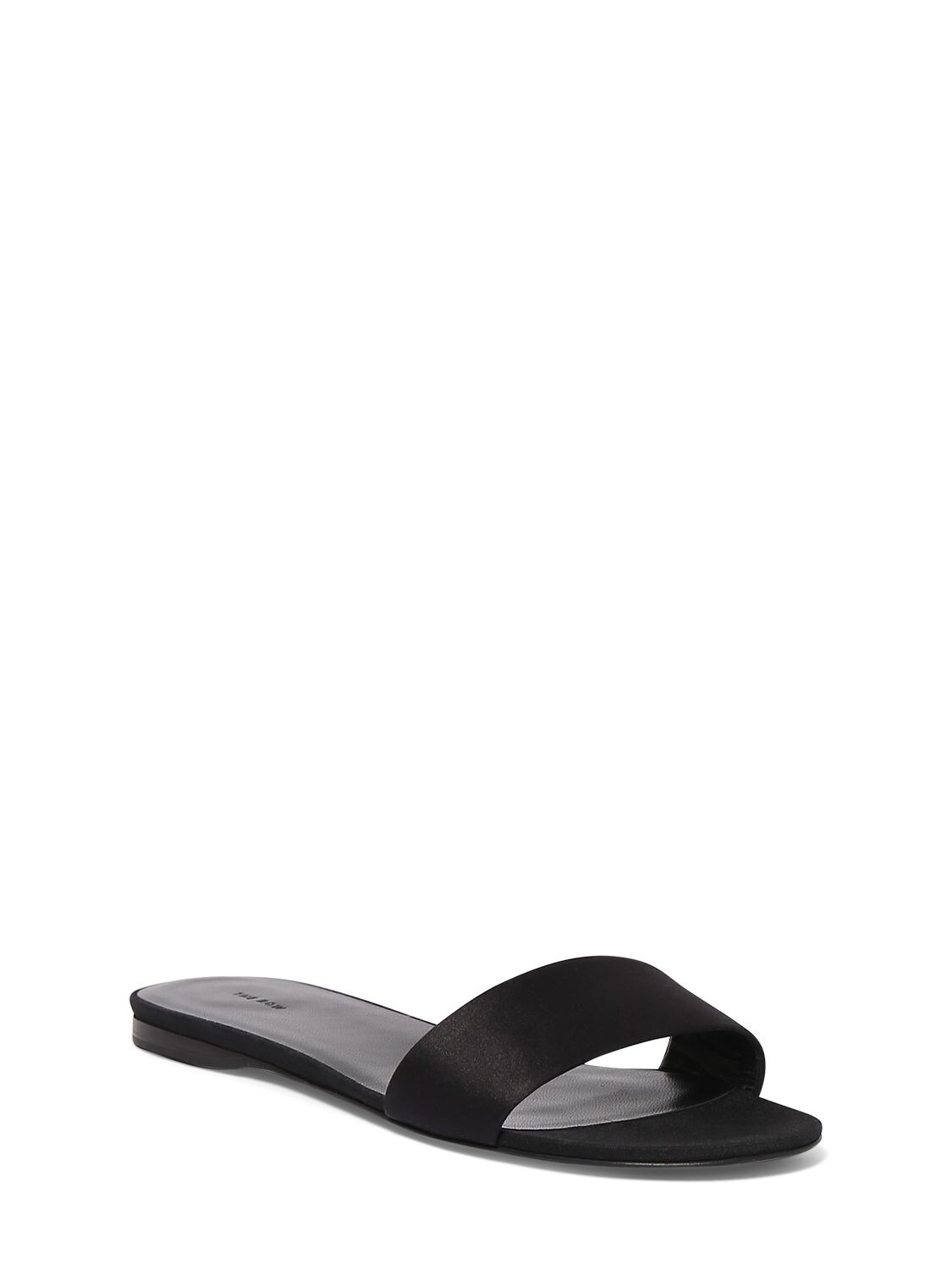 Shop The Row Combo Leather Slides In Black