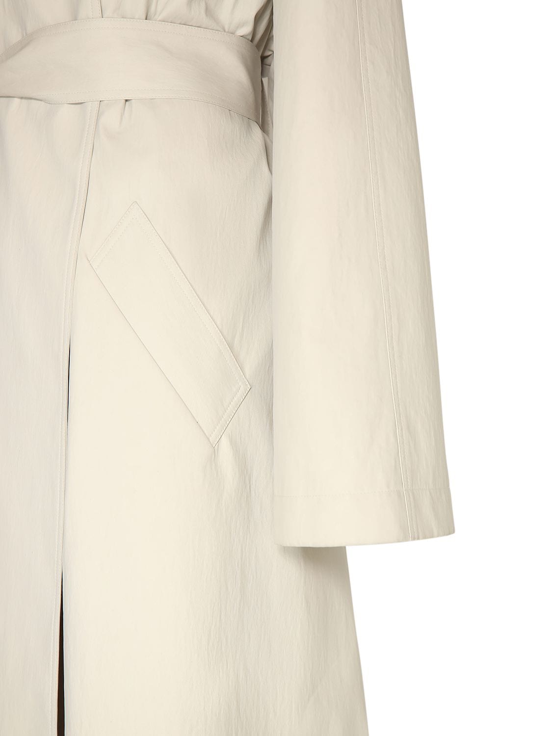 Shop Khaite Minnie Cotton Trench Coat In White