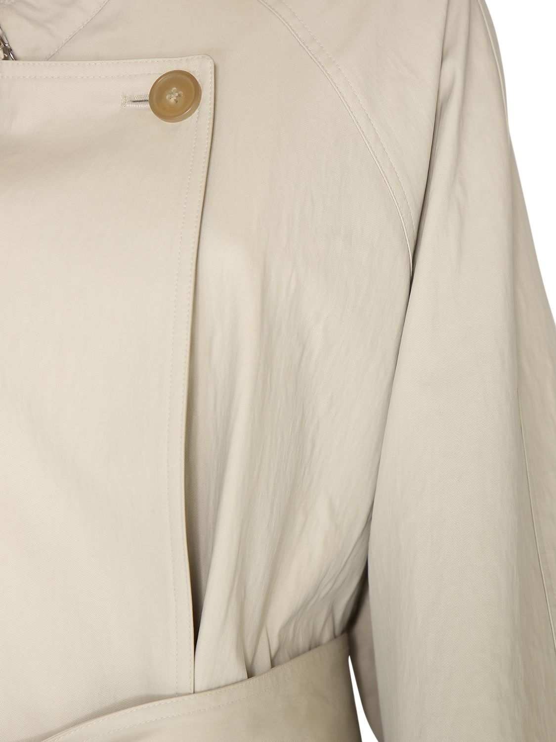 Shop Khaite Minnie Cotton Trench Coat In White