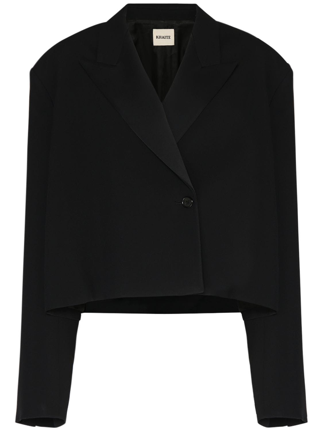 Shop Khaite Raymond Viscose Blend Short Jacket In Black