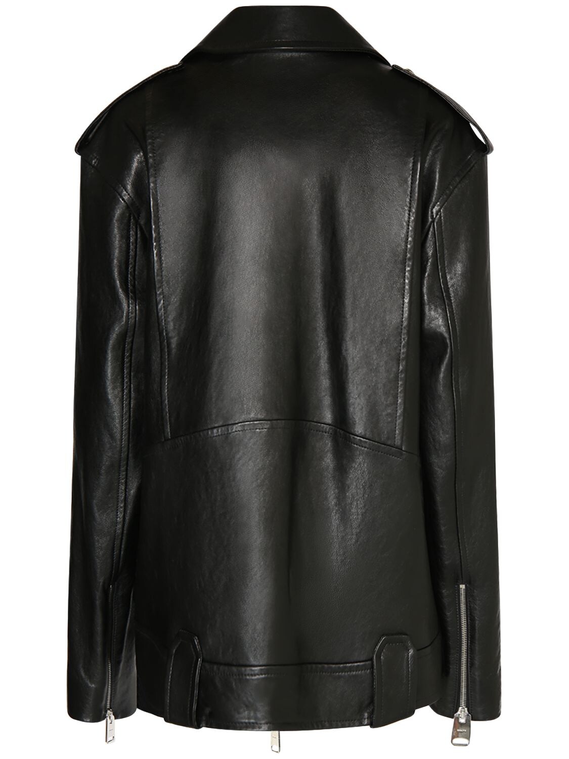 Shop Khaite Hanson Lamb Leather Jacket In Black