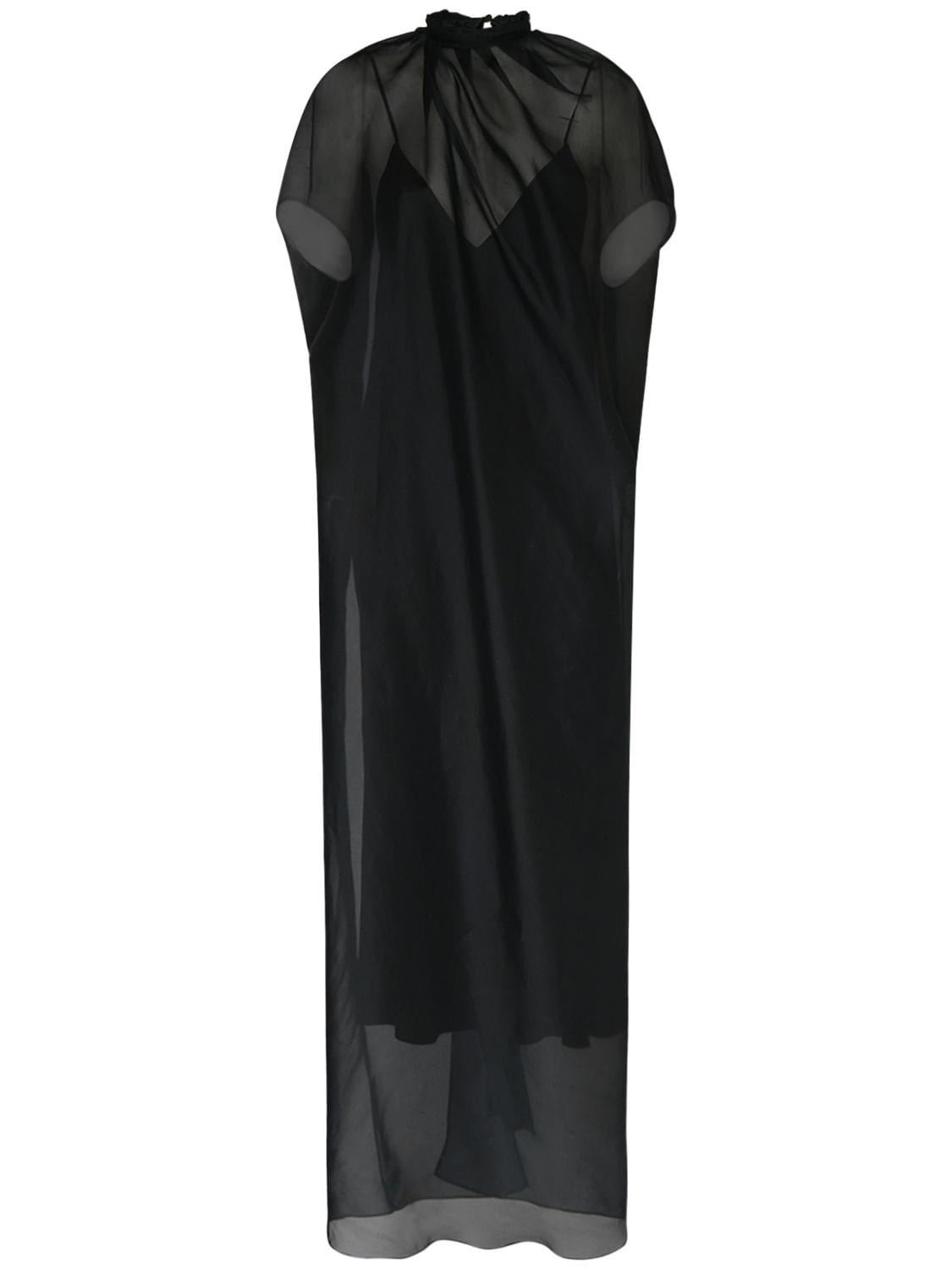 Shop Khaite Essie Silk Long Dress In Black