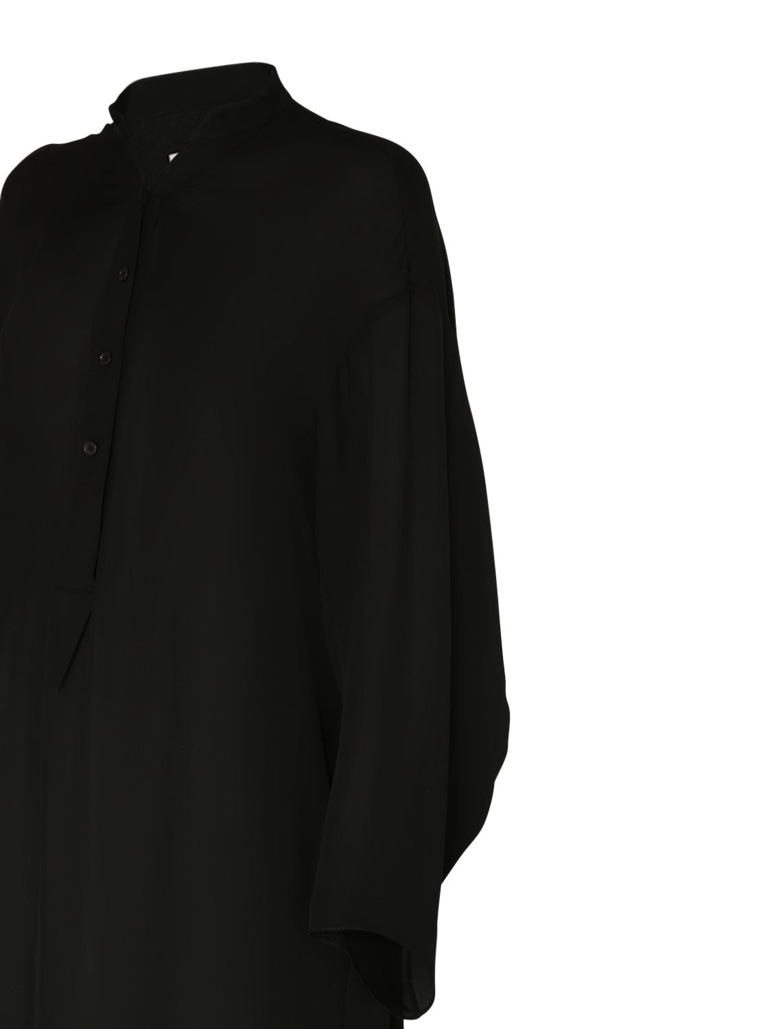 Shop Khaite Brom Silk Midi Dress In Black