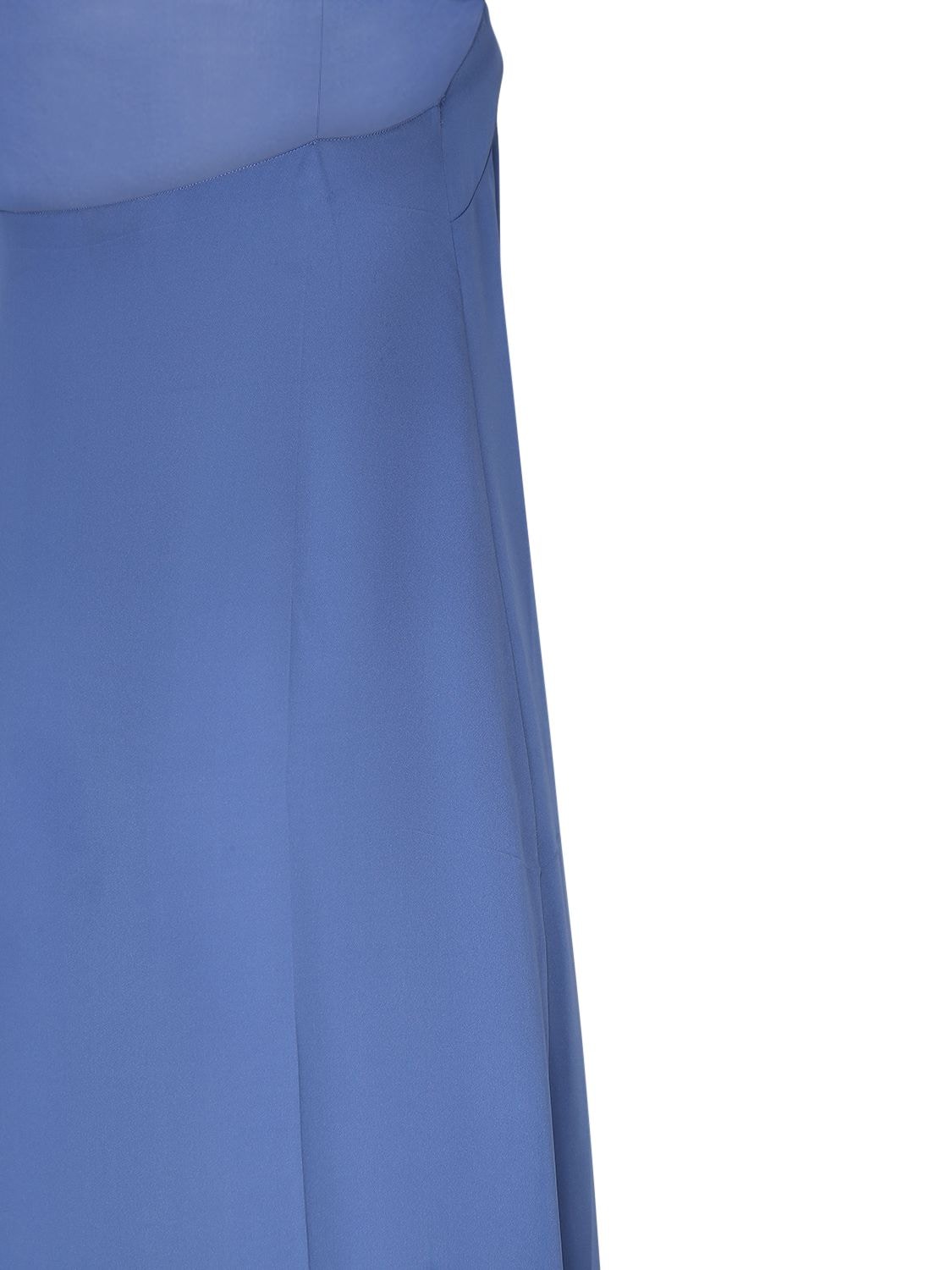 Shop Khaite Sicily Silk Midi Dress In Blue Iris