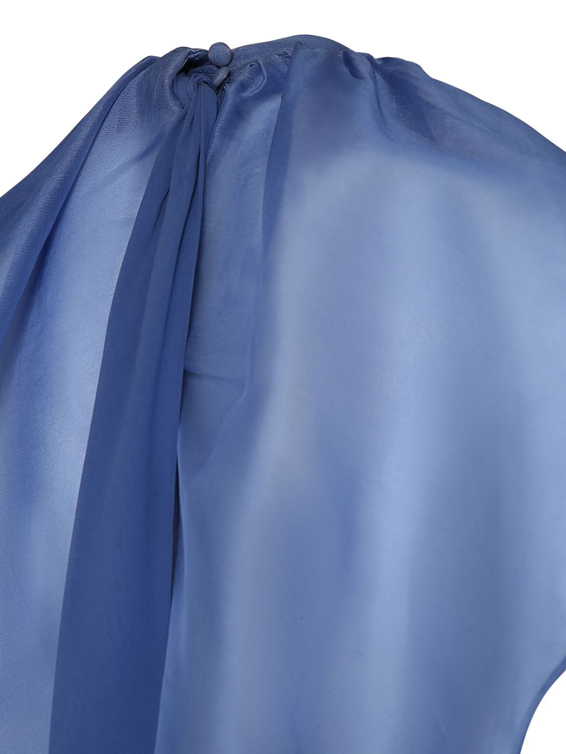 Shop Khaite Kass Silk Top In Blue Iris
