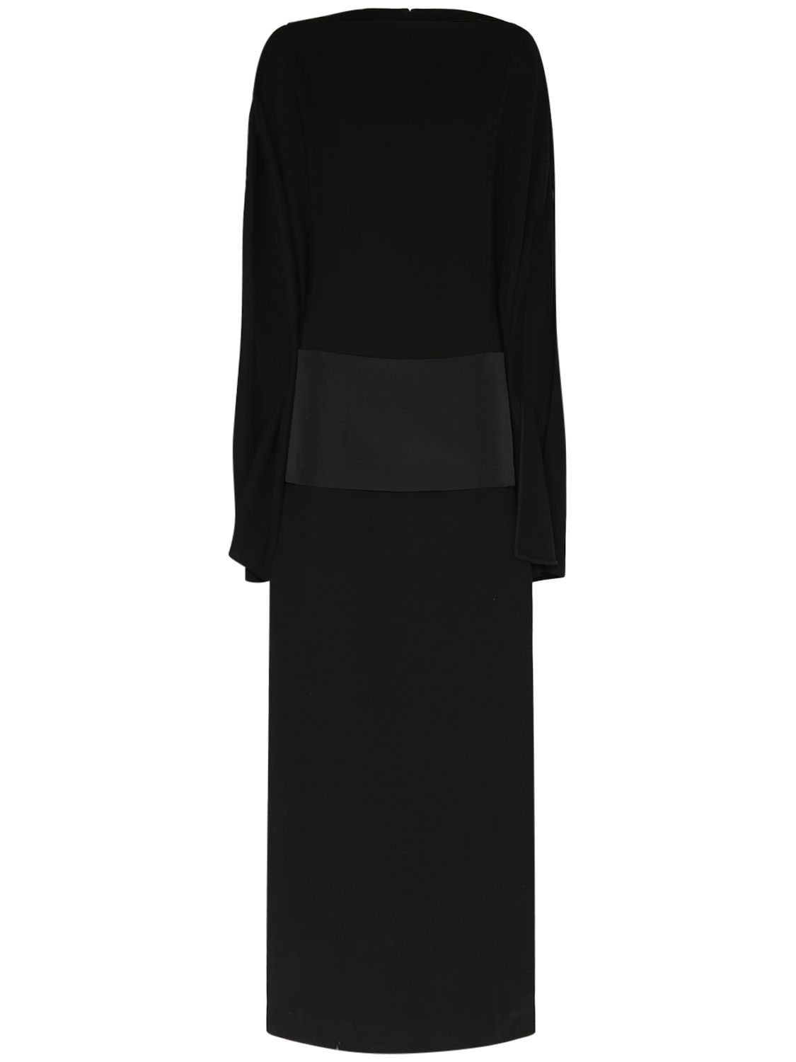 Khaite Nanette Viscose Midi Dress In Black