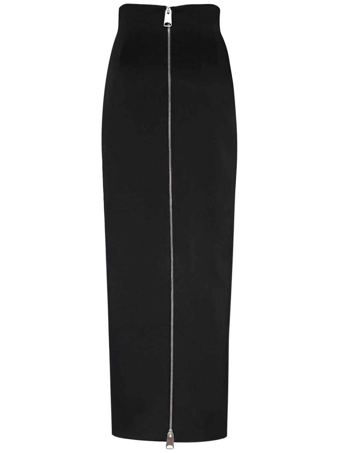 Shop Khaite Ruddy Zipped Long Skirt In Black