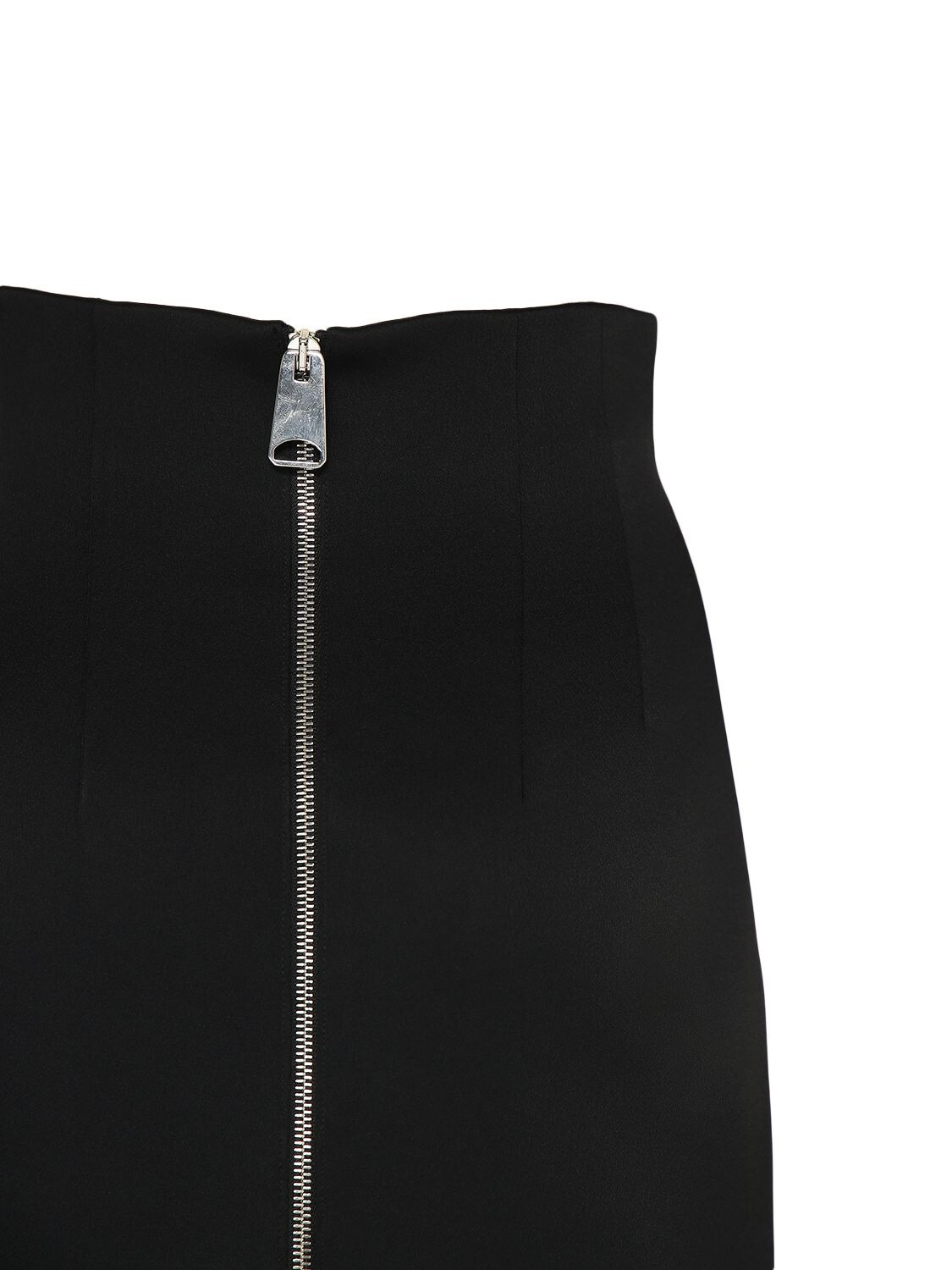 Shop Khaite Ruddy Zipped Long Skirt In Black