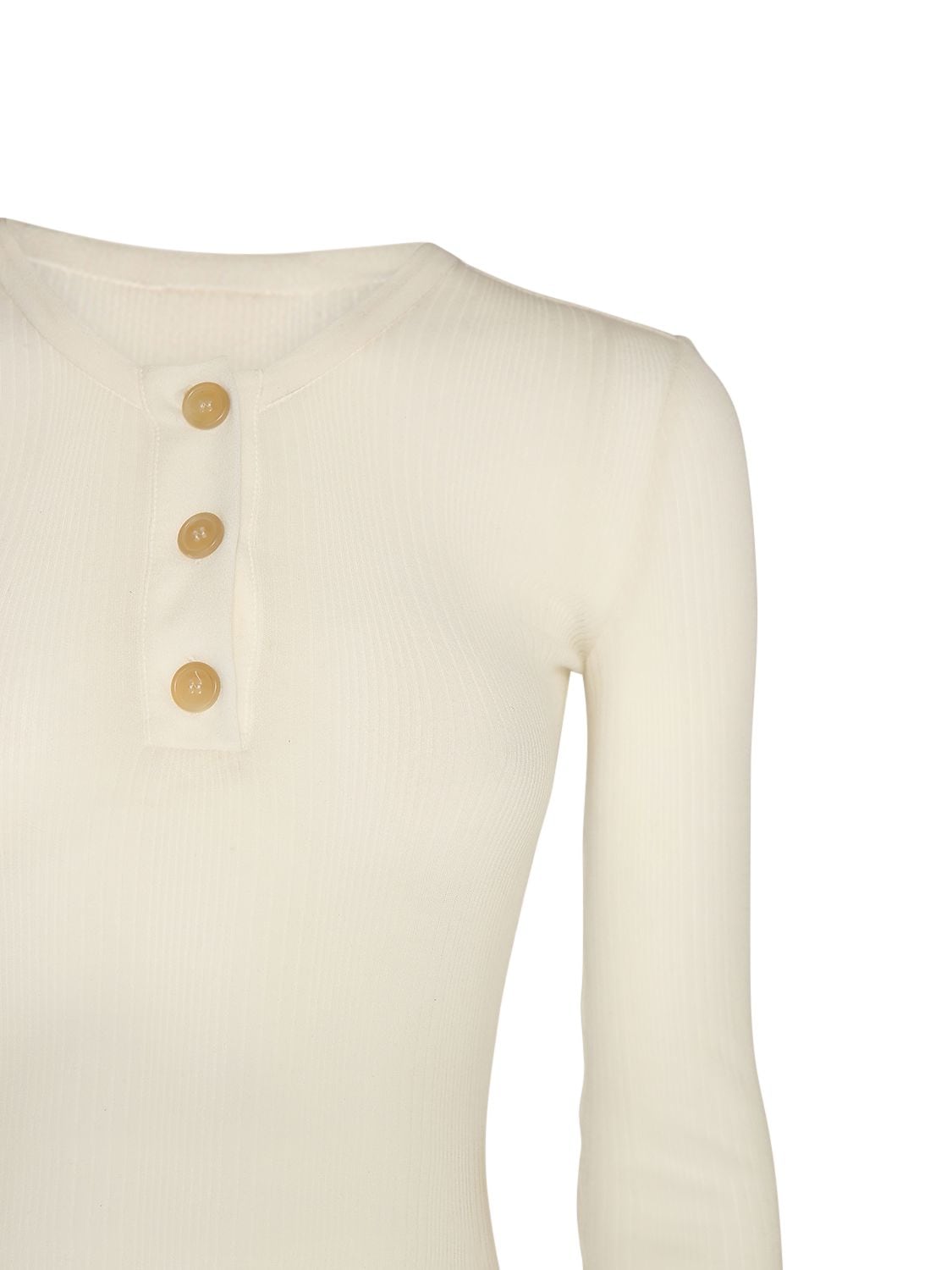 Shop Khaite Janelle Cotton Blend Bodysuit In White