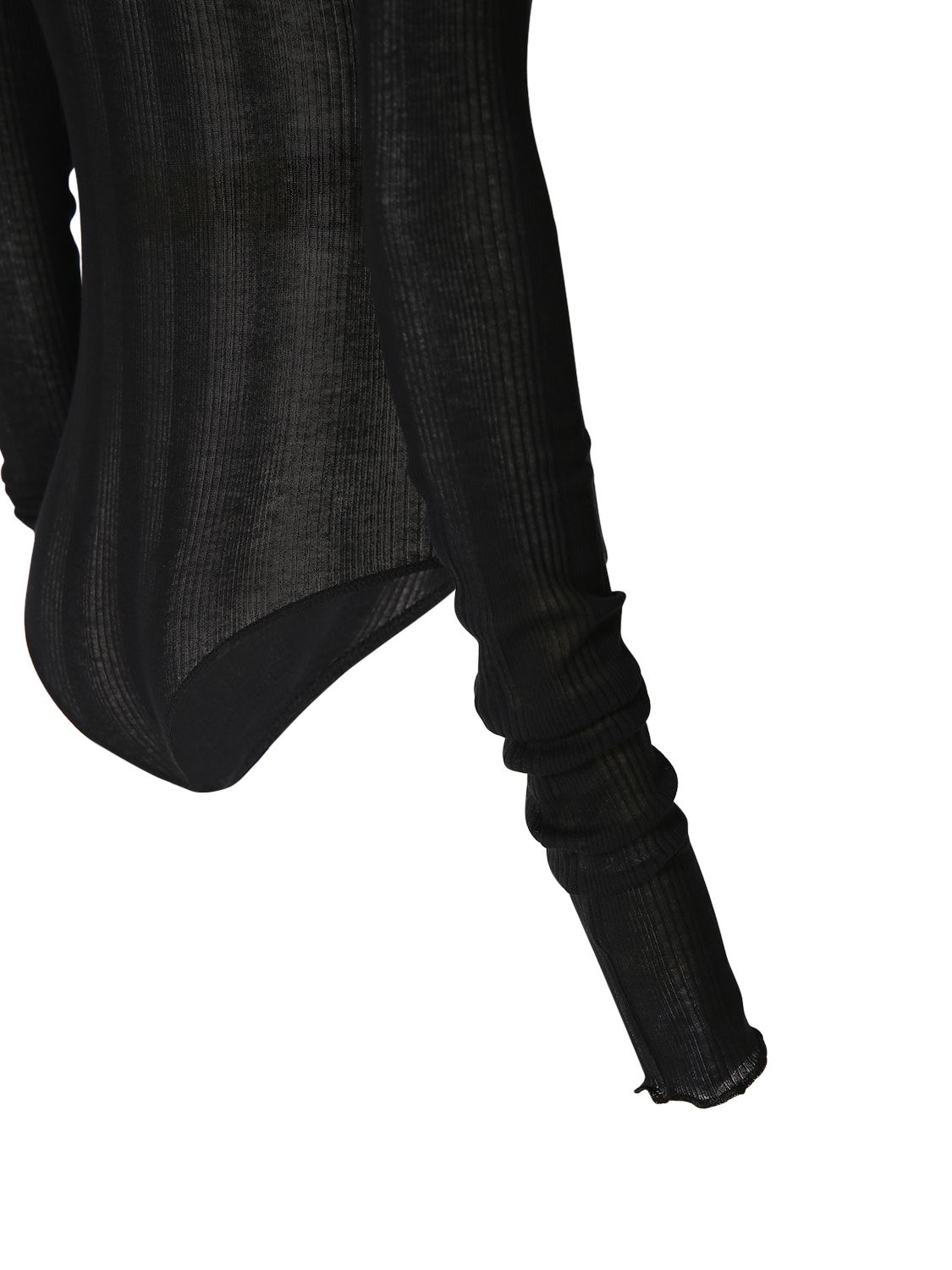Shop Khaite Janelle Cotton Blend Bodysuit In Black