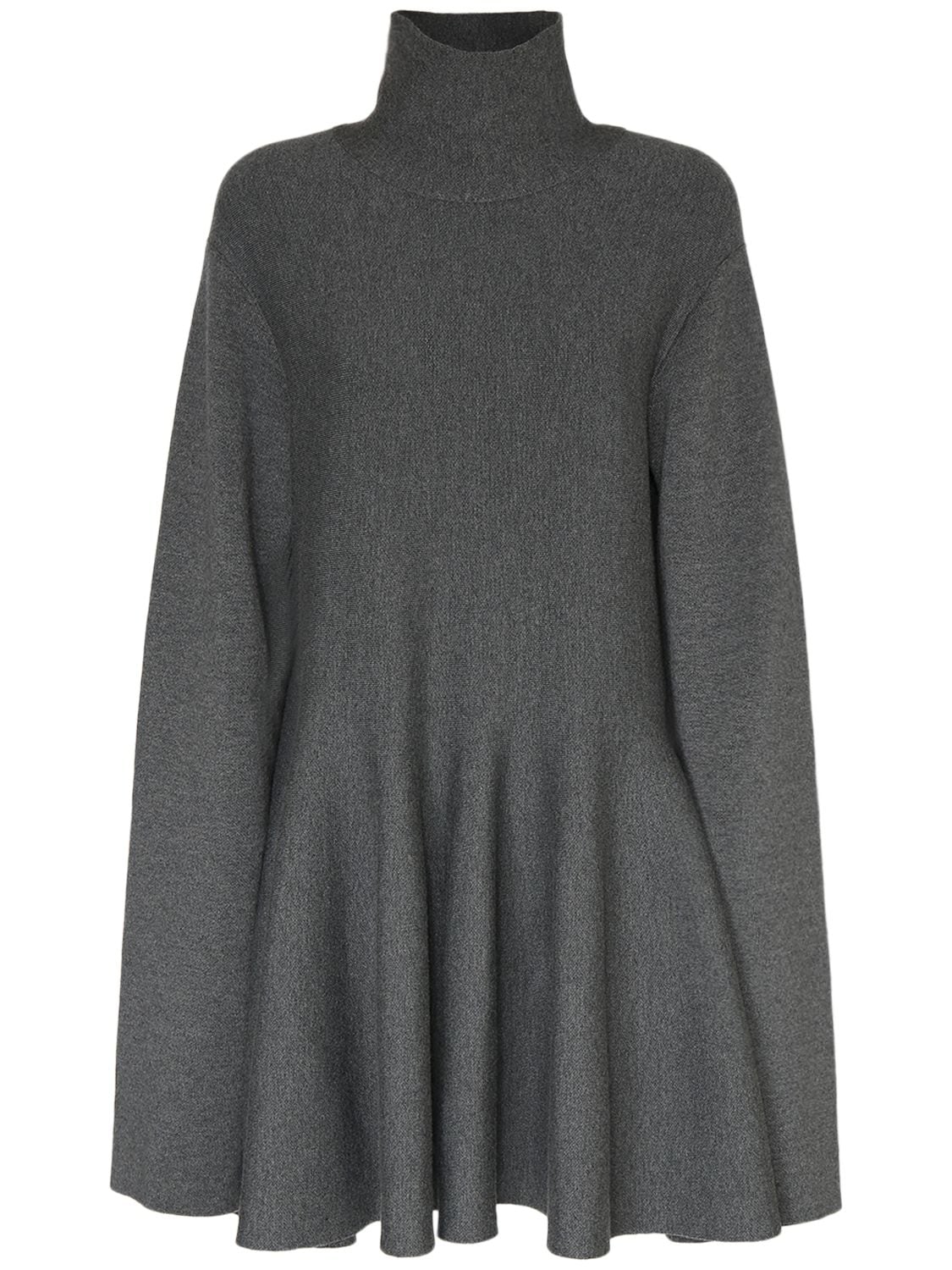 Image of Clarice Knitted Wool Mini Dress