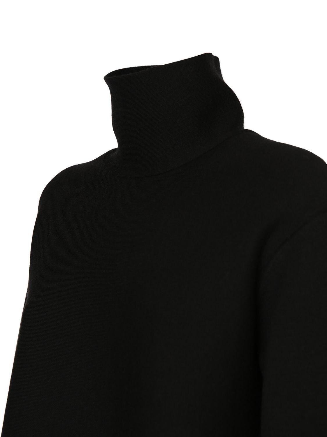 Shop Khaite Sree Wool Turtleneck Sweater In Black