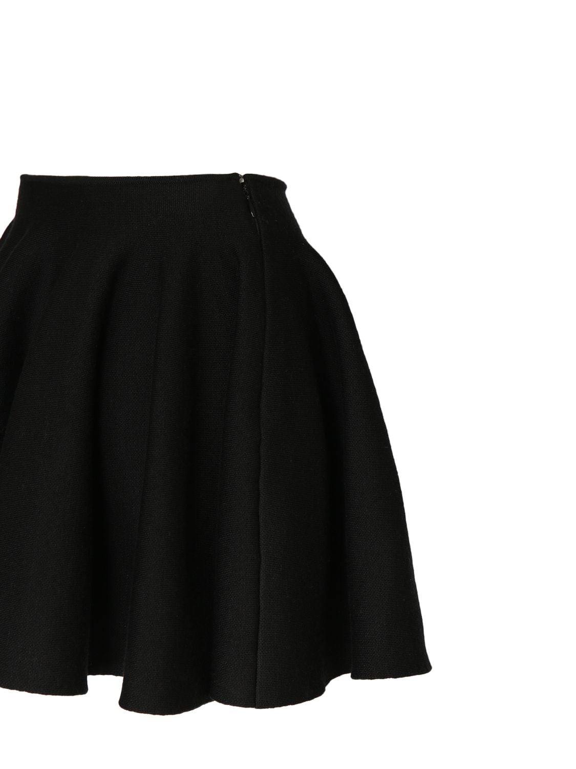 Shop Khaite Ulli Wool Mini Skirt In Black