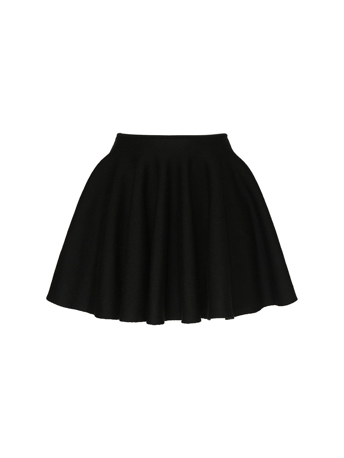Khaite Ulli Wool Mini Skirt In Black