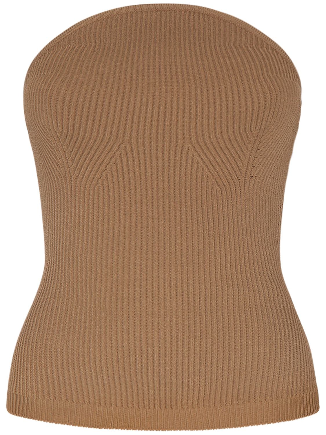 Image of Jericho Viscose Blend Strapless Top